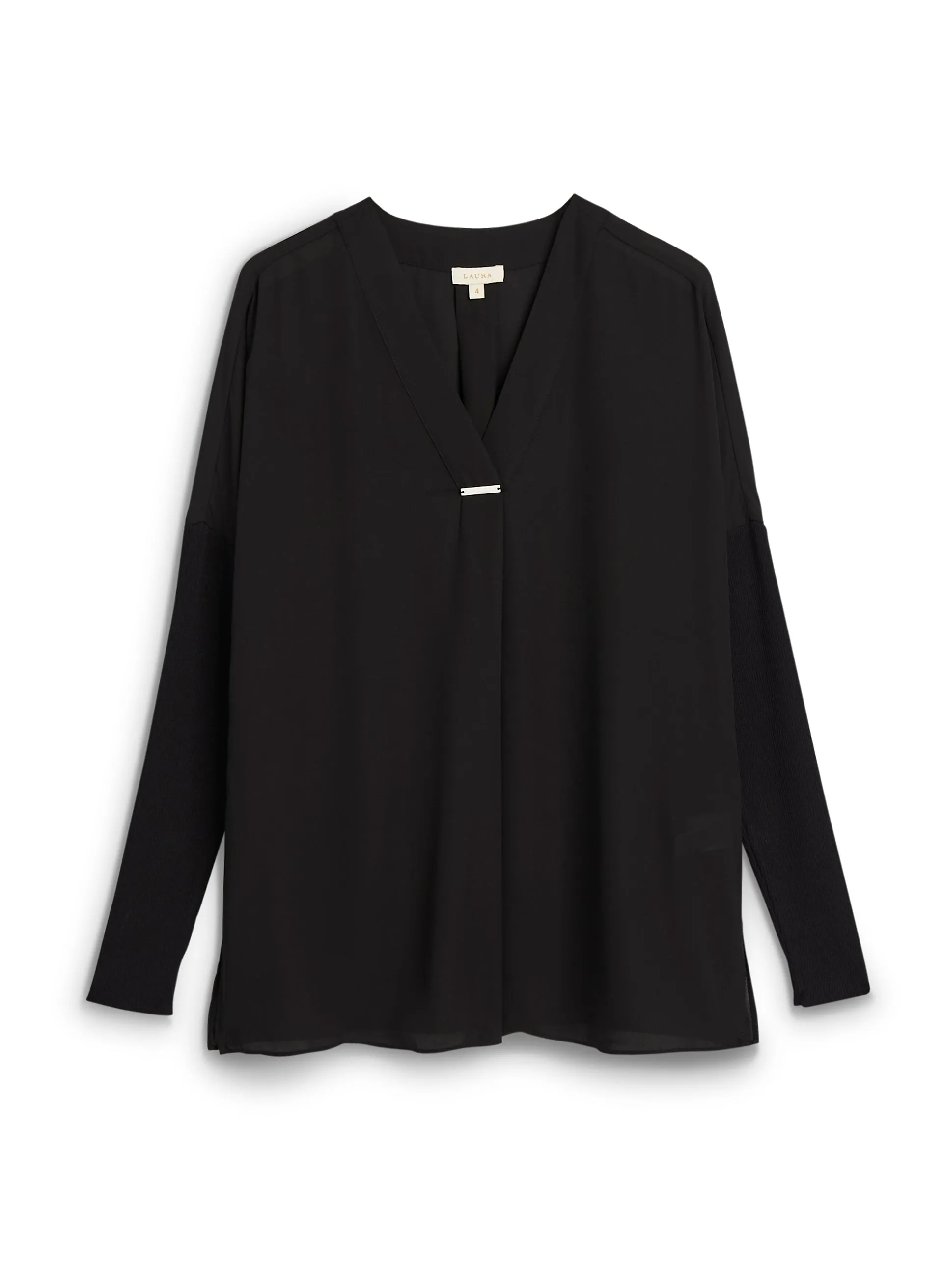 Long Sleeve V-Neck Blouse sold by Laura product image thumbnail 5