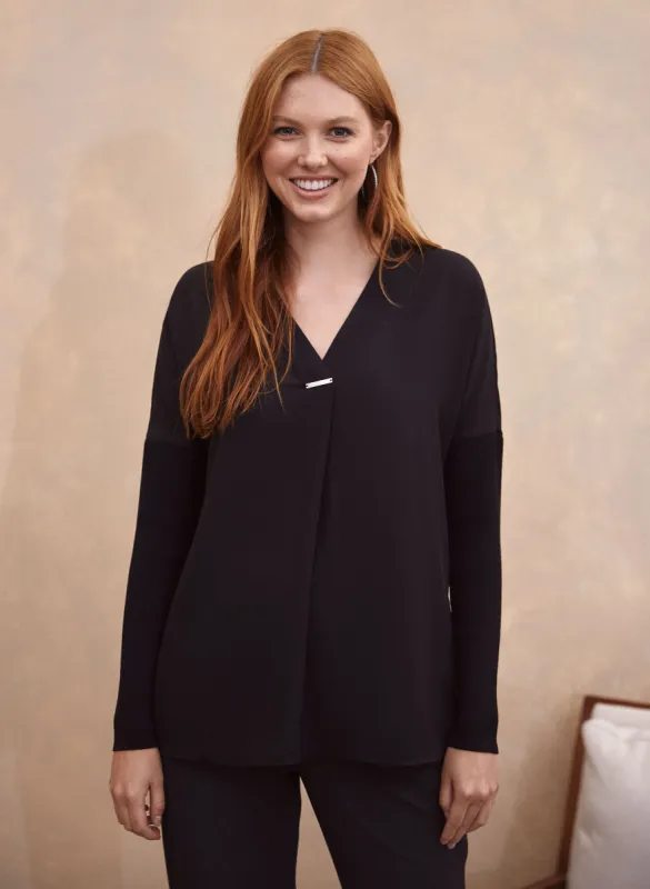 Long Sleeve V-Neck Blouse sold by Laura
