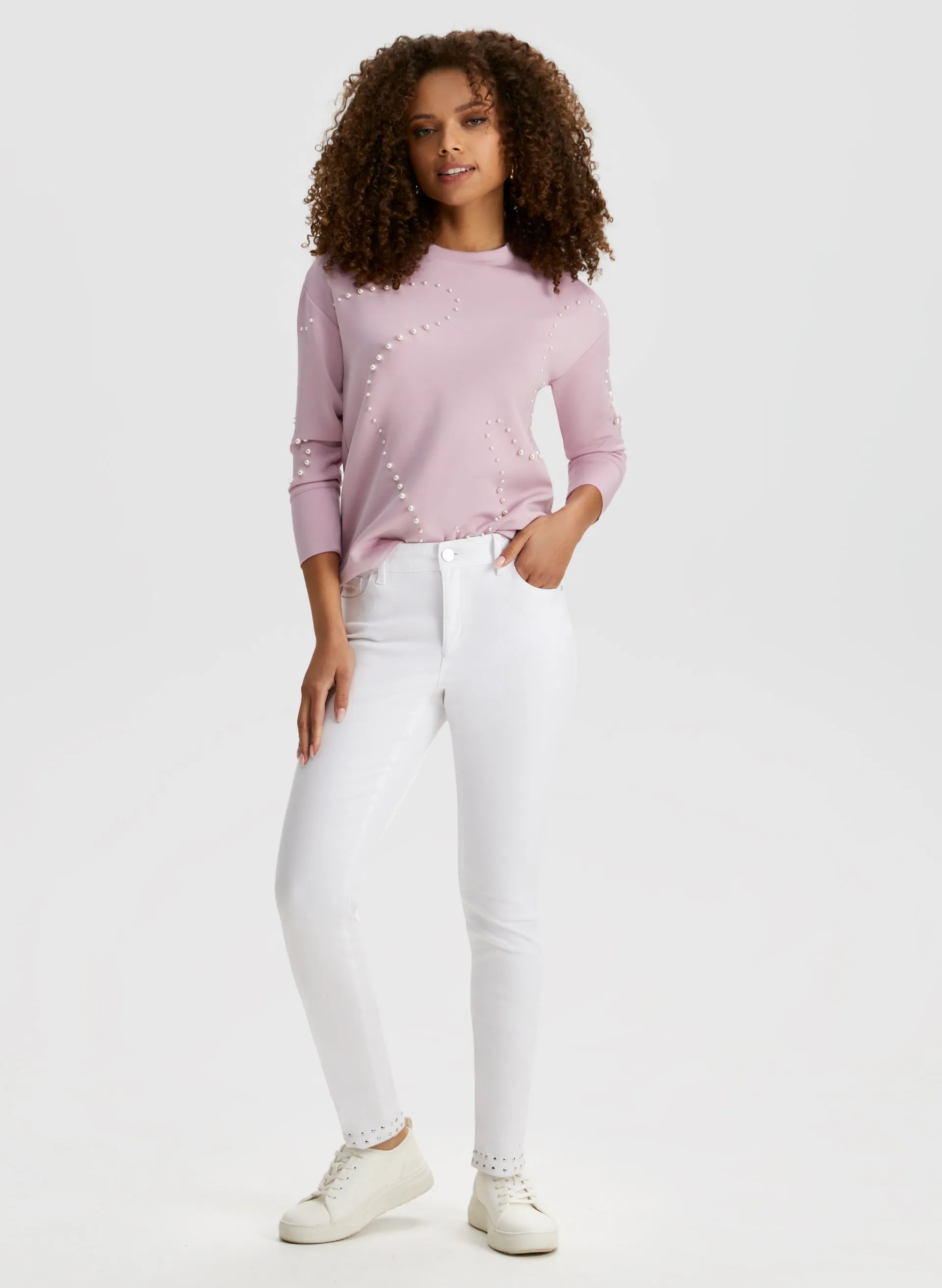 Pearl Detail Sweatshirt sold by Laura product image thumbnail 3