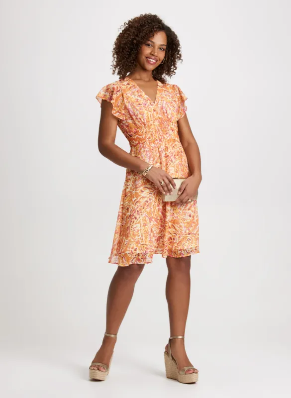 Floral Dress with Back Bow sold by Laura