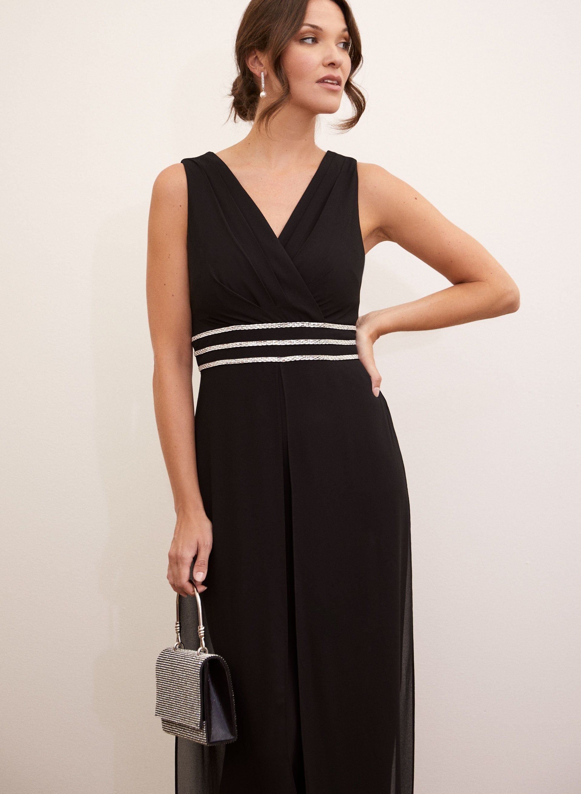 Rhinestone Stripe Detail Jumpsuit sold by Laura product image thumbnail 4