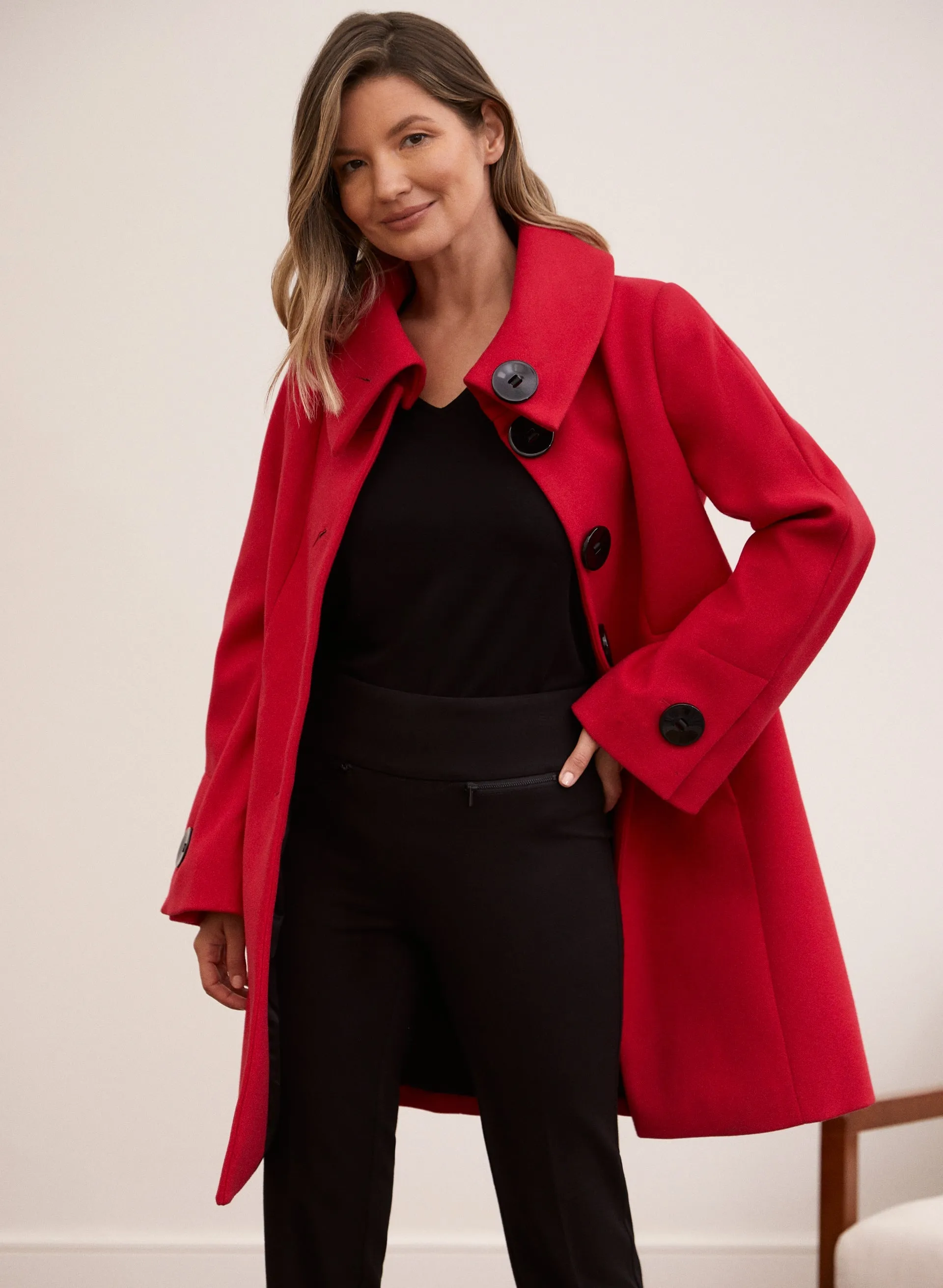 Stretch Wool Blend Coat sold by Laura