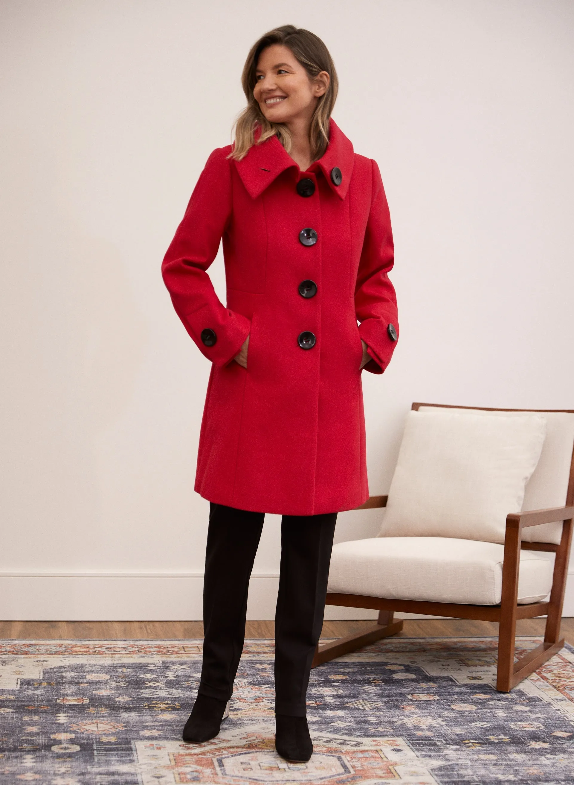 Stretch Wool Blend Coat sold by Laura product image thumbnail 2