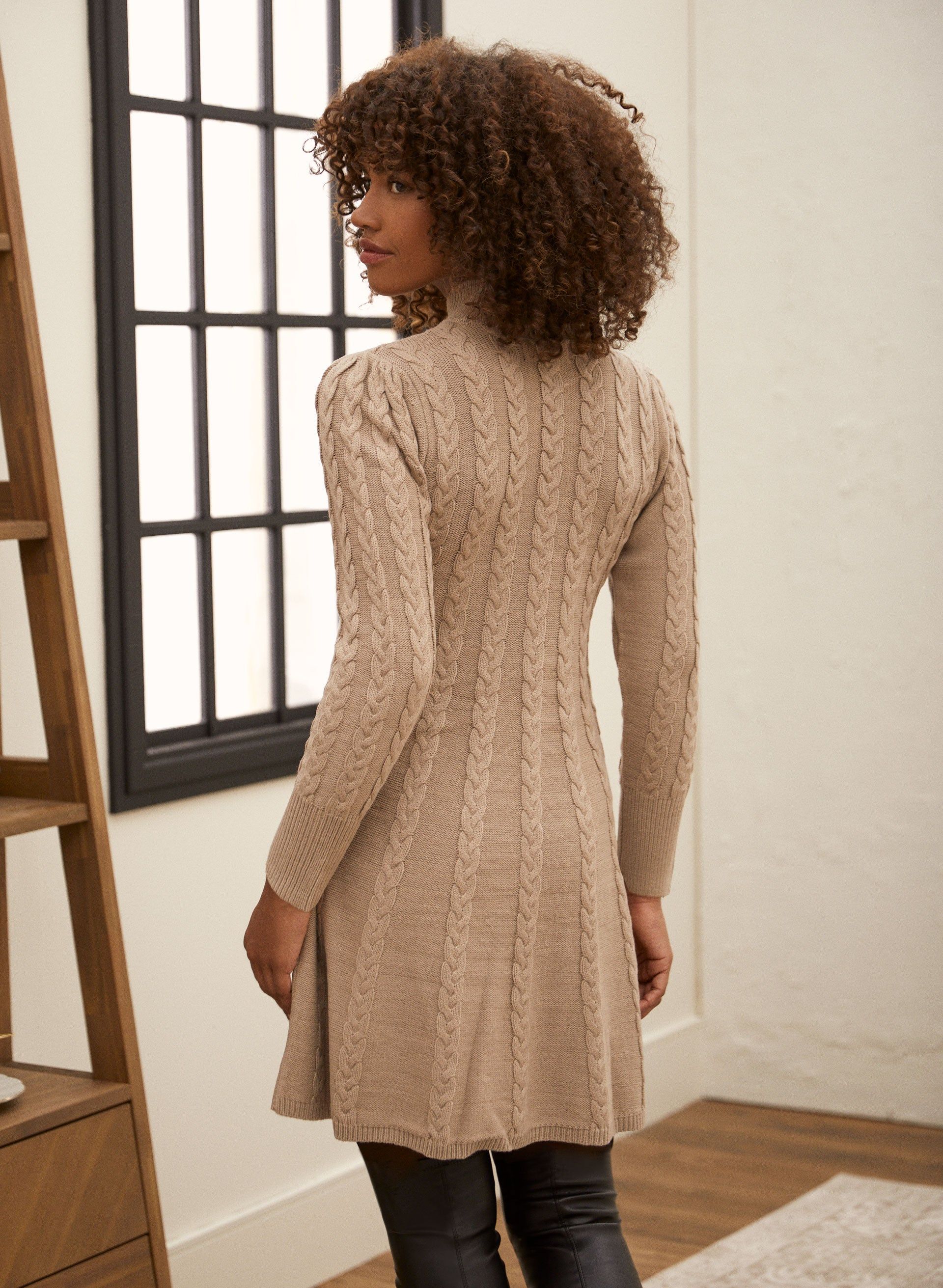 Cable Knit Sweater Dress sold by Laura product image thumbnail 2