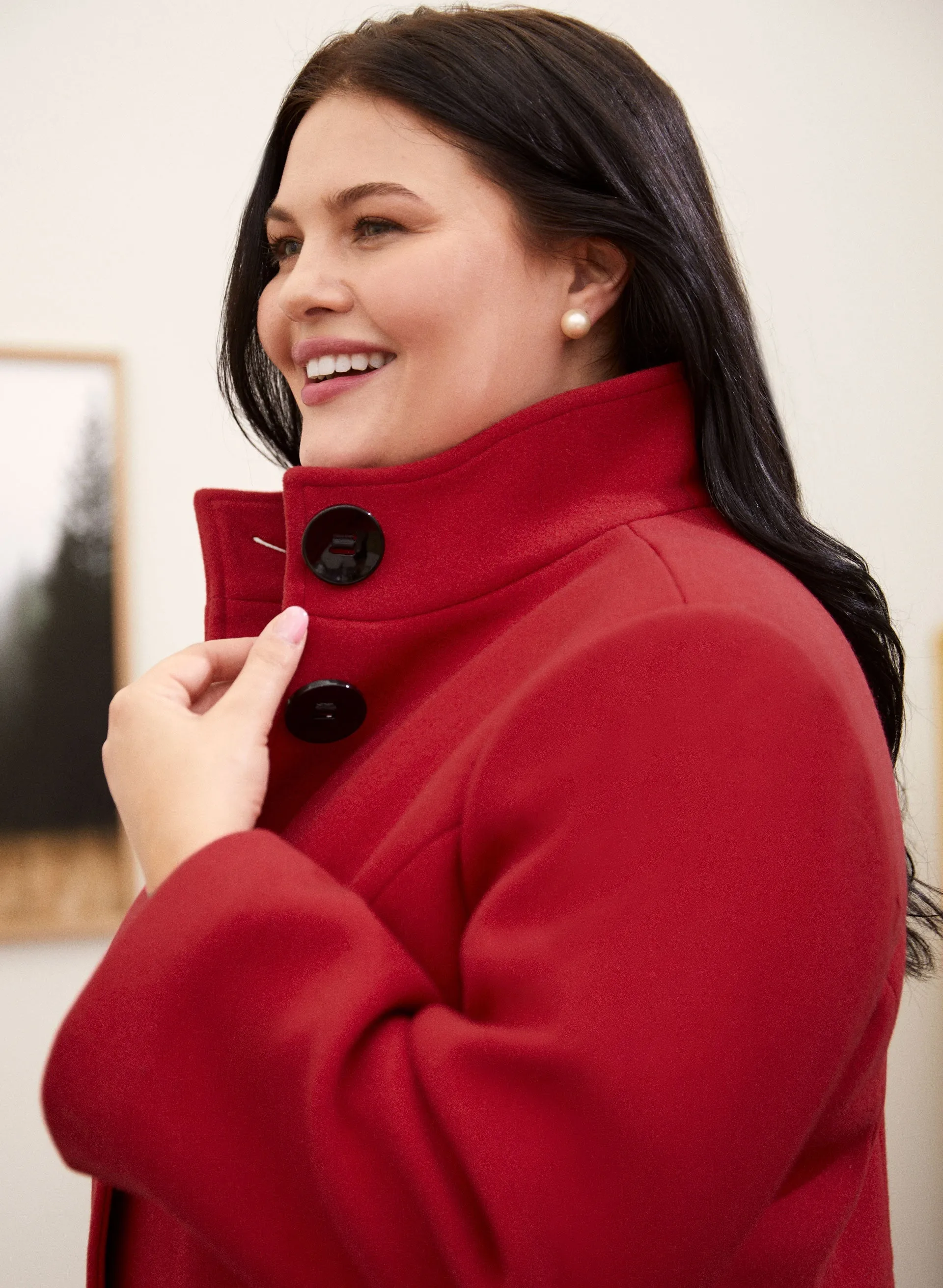 Stretch Wool Blend Coat sold by Laura product image thumbnail 2