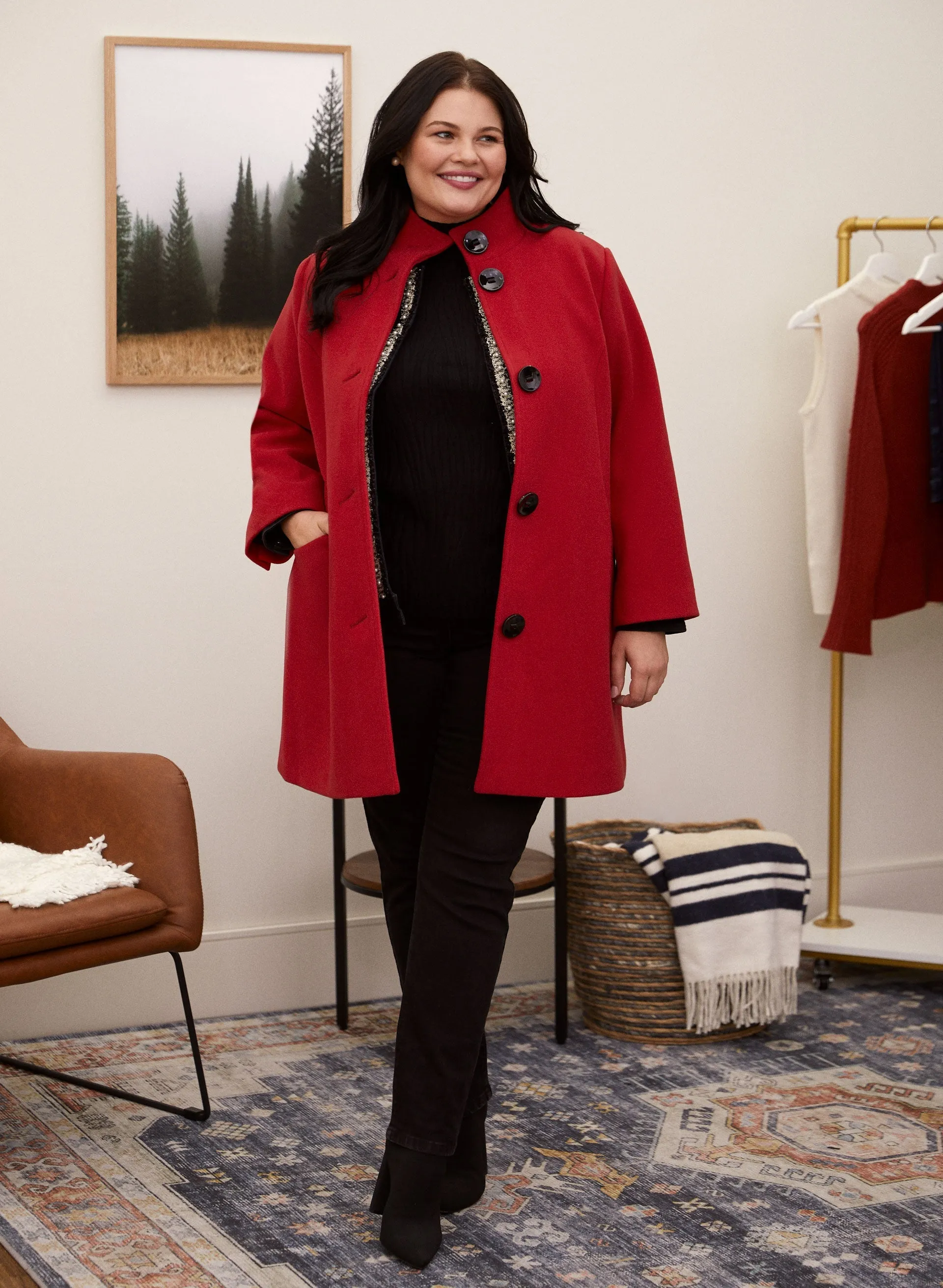 Stretch Wool Blend Coat sold by Laura product image thumbnail 3