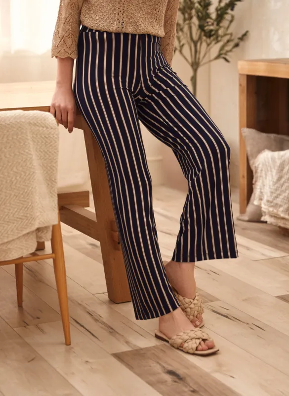 Stripe Print Wide Leg Pants sold by Laura