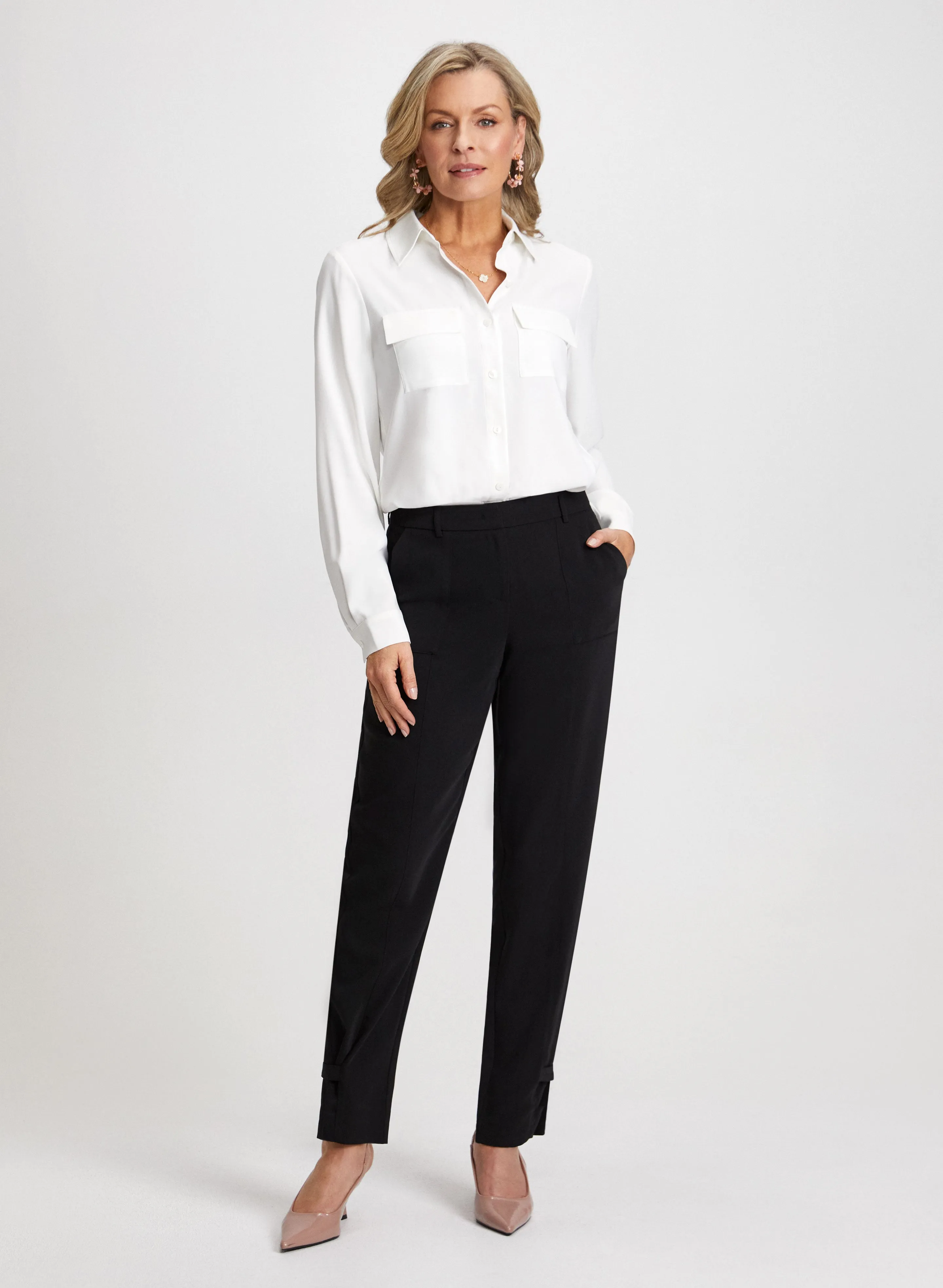 Flap Pocket Shirt & Tapered Leg Pants sold by Laura