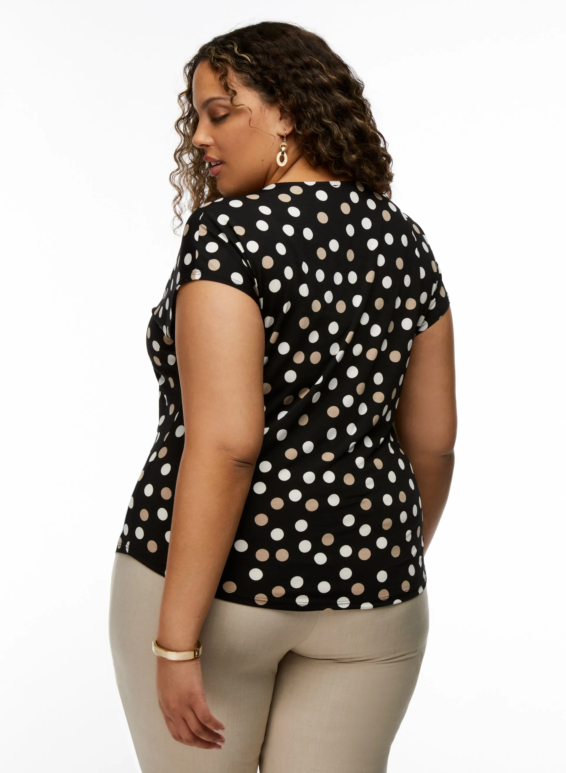 Dot Print V-Neck Top sold by Laura product image thumbnail 4