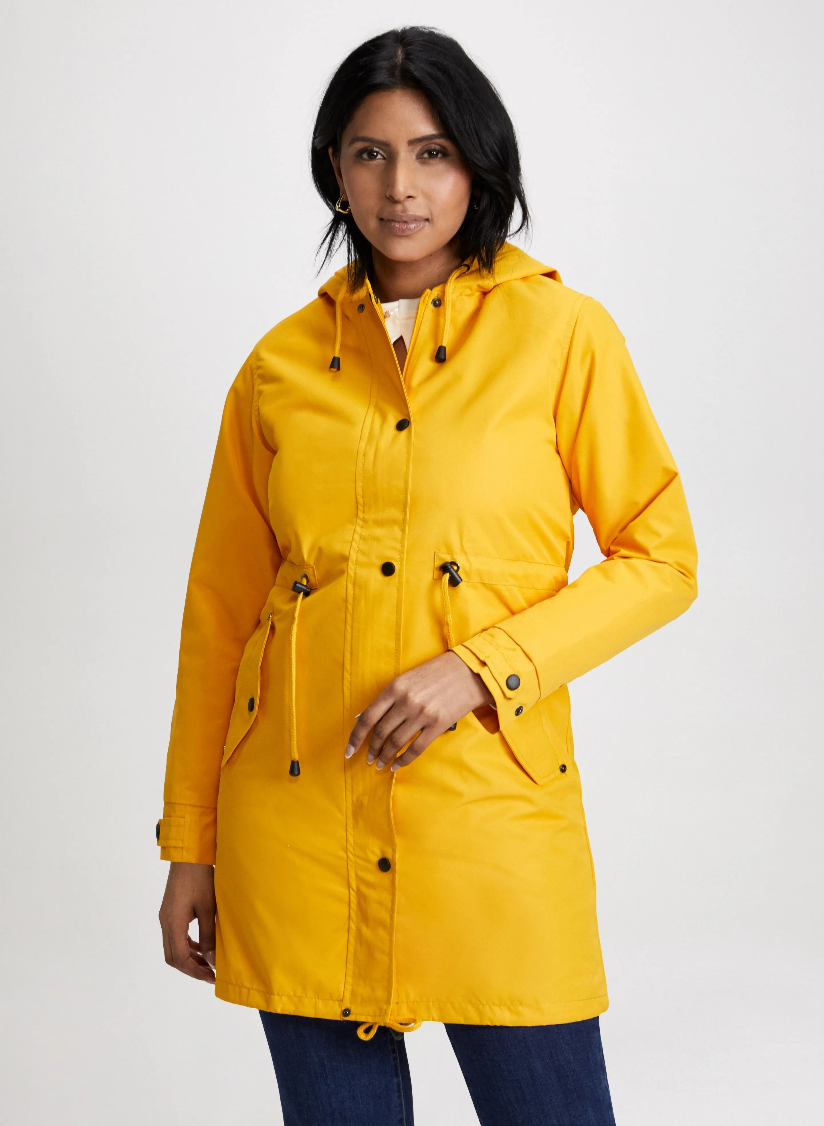 Hooded Utility Rain Jacket sold by Laura