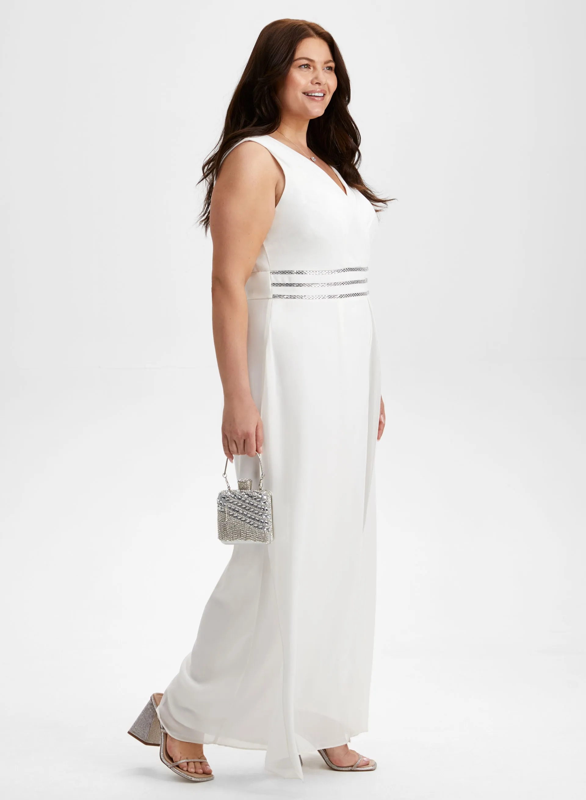 Rhinestone Stripe Detail Jumpsuit sold by Laura product image thumbnail 3