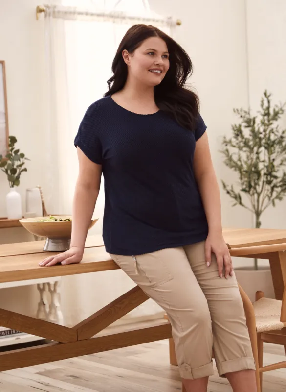 Drop Shoulder Short Sleeve Top sold by Laura