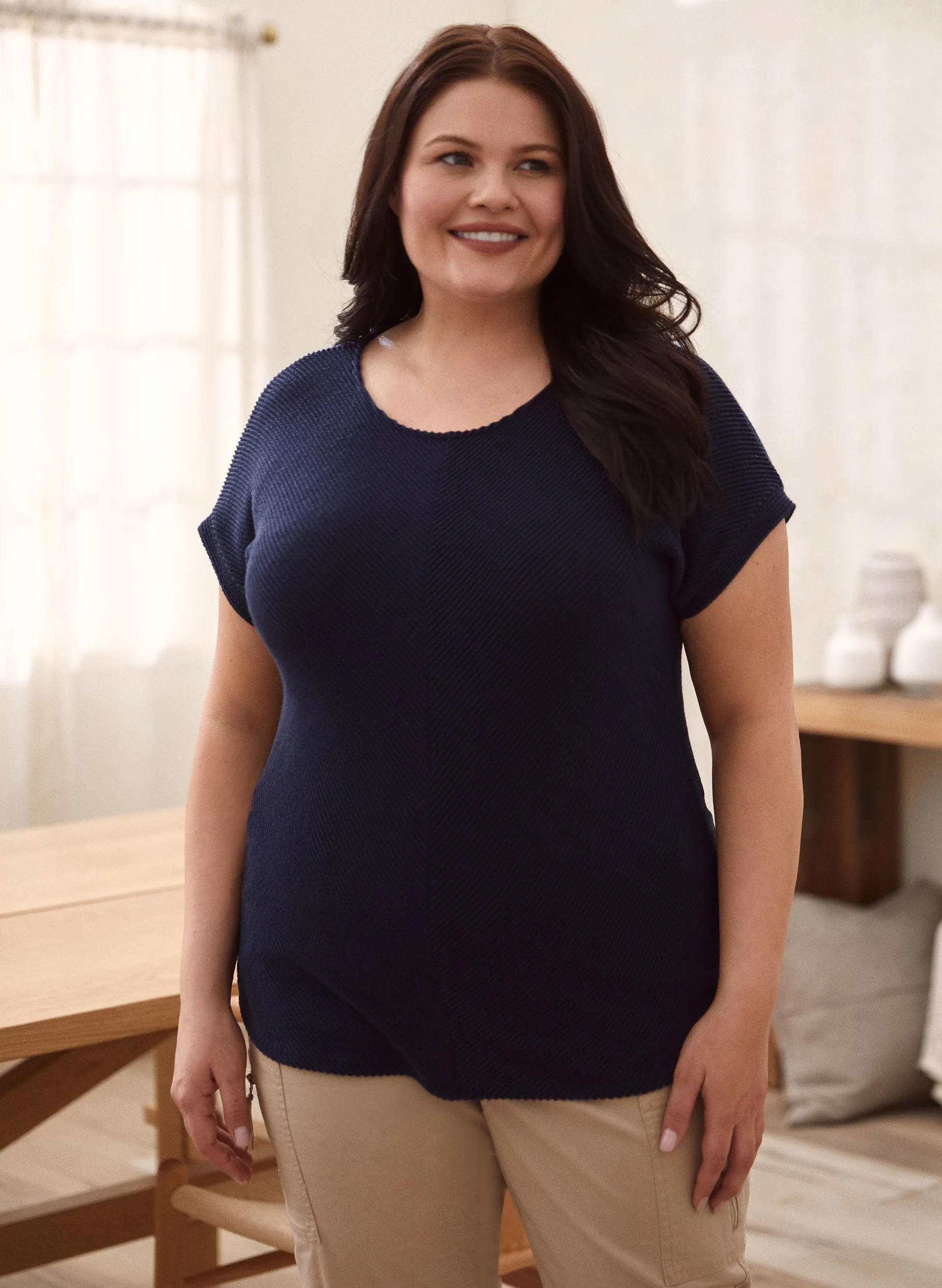 Drop Shoulder Short Sleeve Top sold by Laura product image thumbnail 3