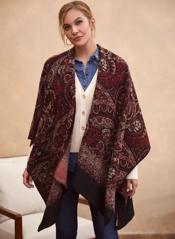 Paisley Motif Poncho sold by Laura