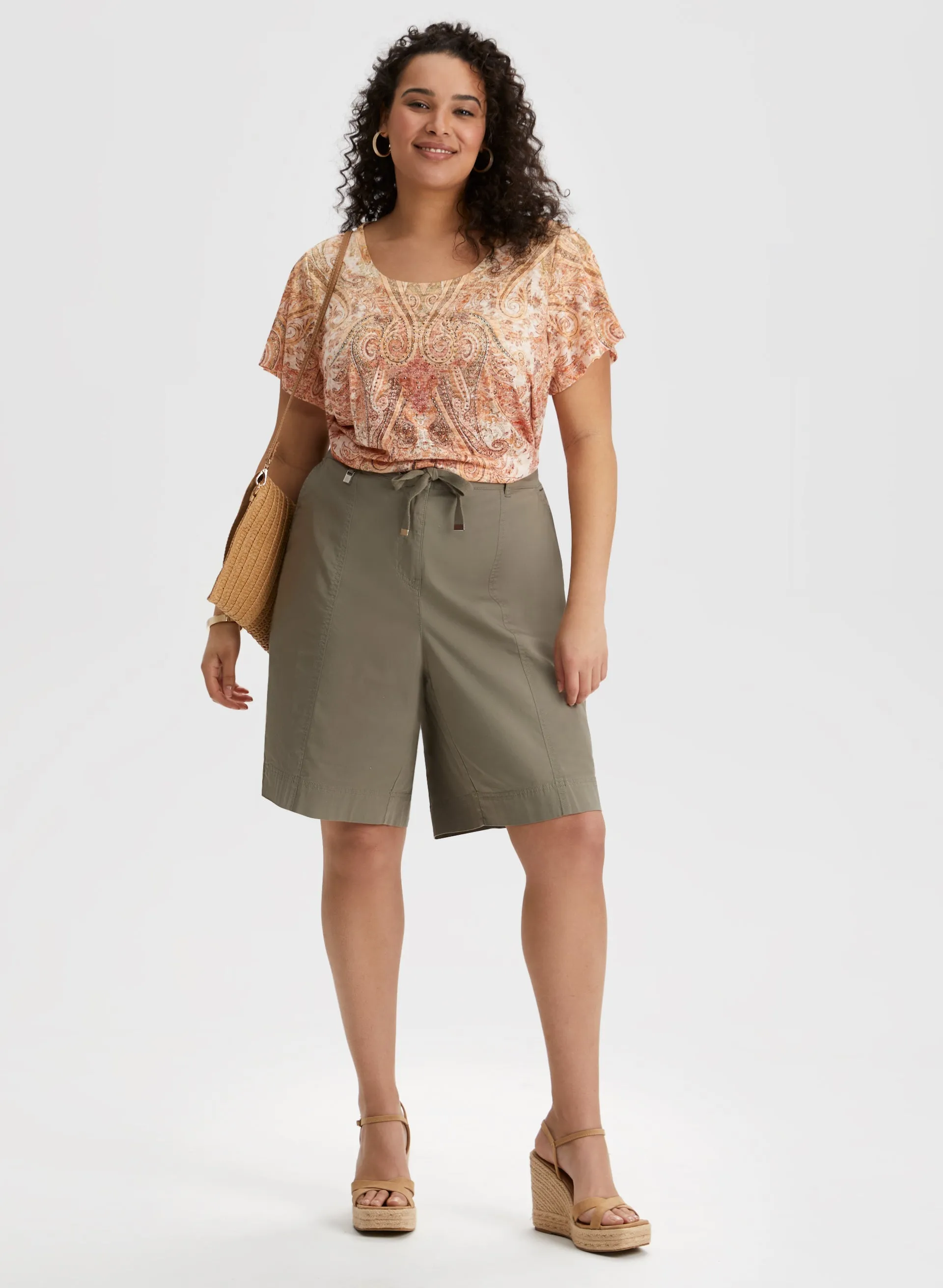 Embellished Paisley Print Burnout Tee sold by Laura product image thumbnail 3