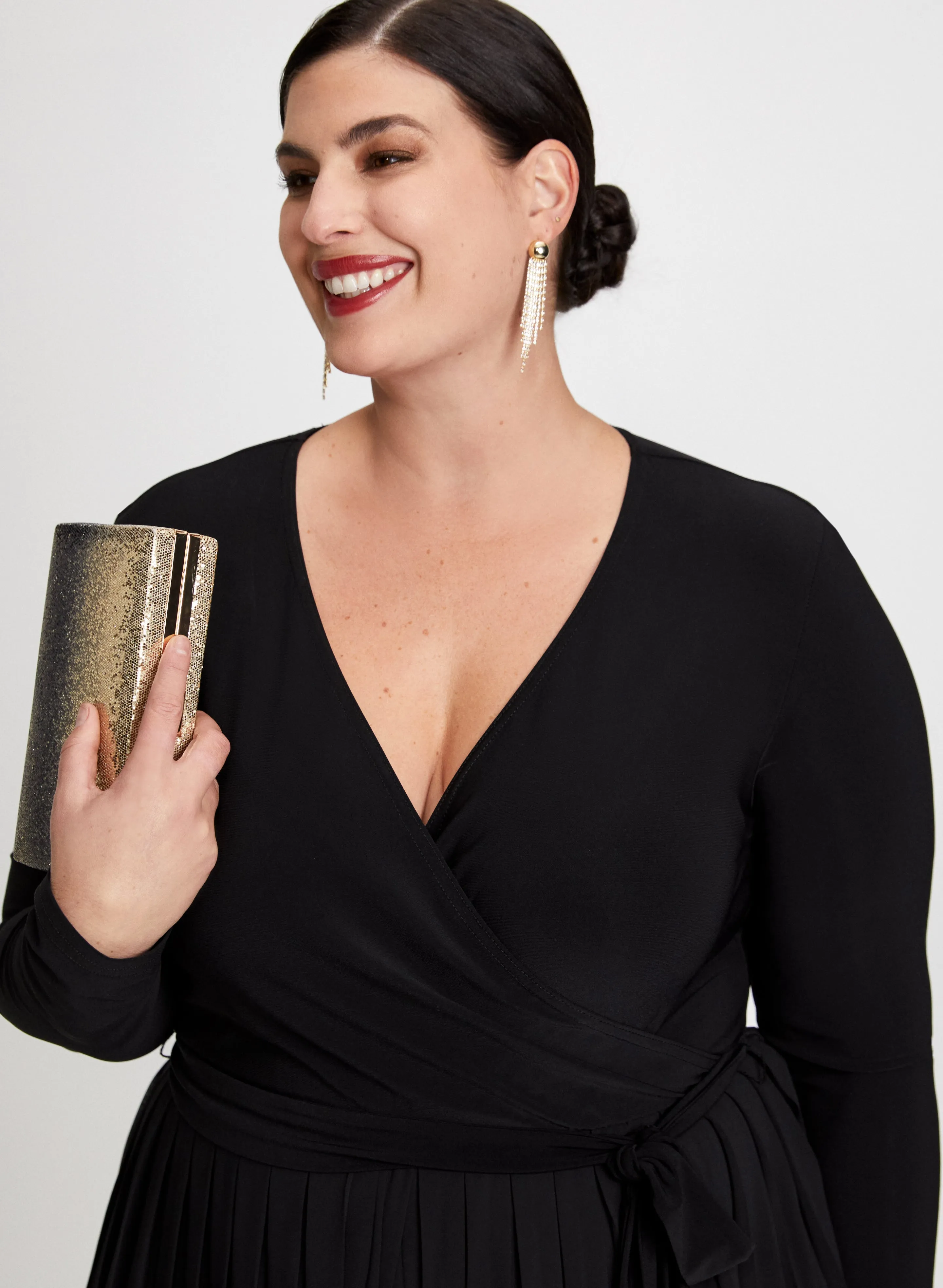 Joseph Ribkoff - Chiffon Pleated Wide Leg Jumpsuit sold by Laura product image thumbnail 5