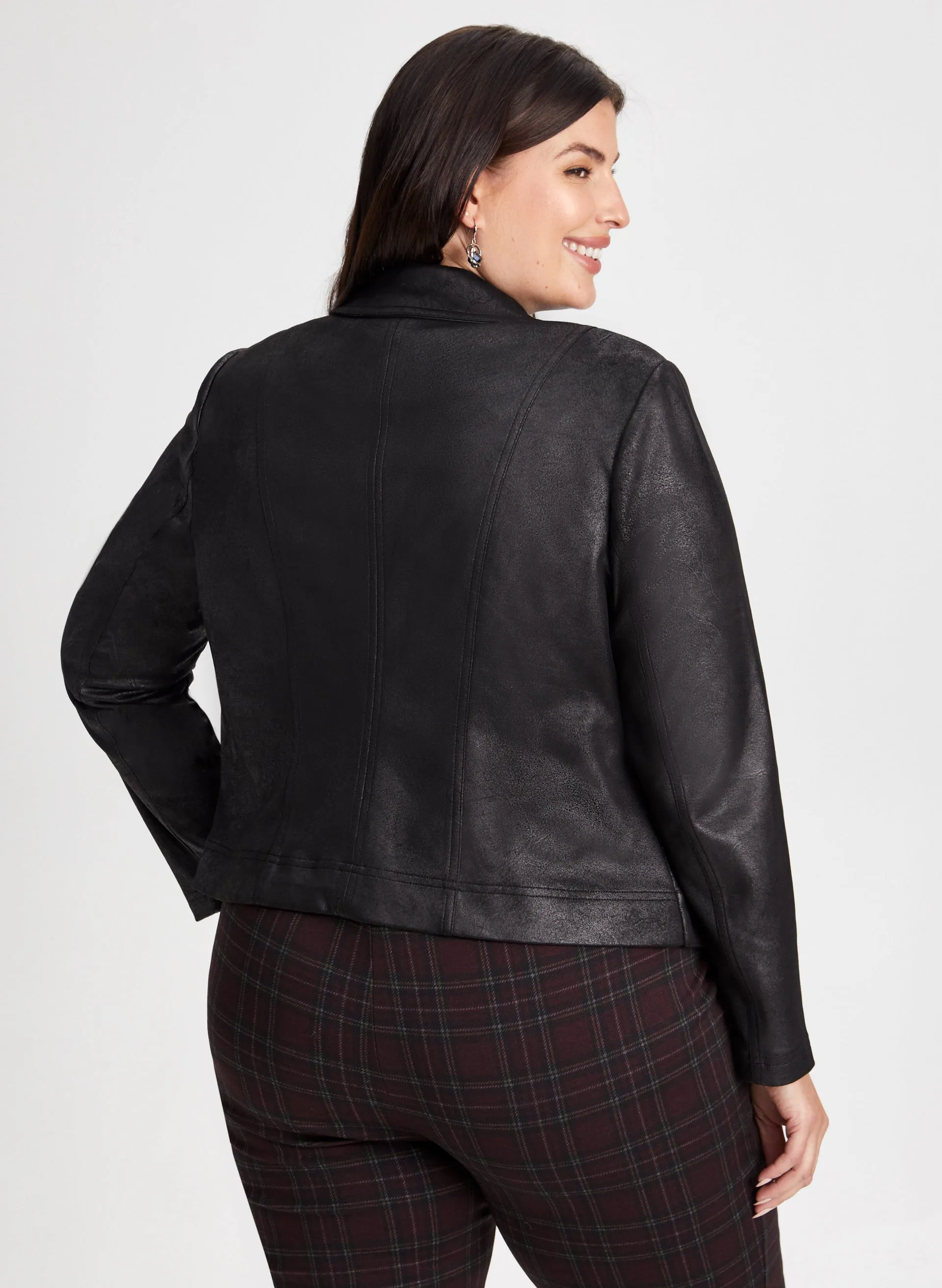 Faux Suede Stud Detail Jacket sold by Laura product image thumbnail 2