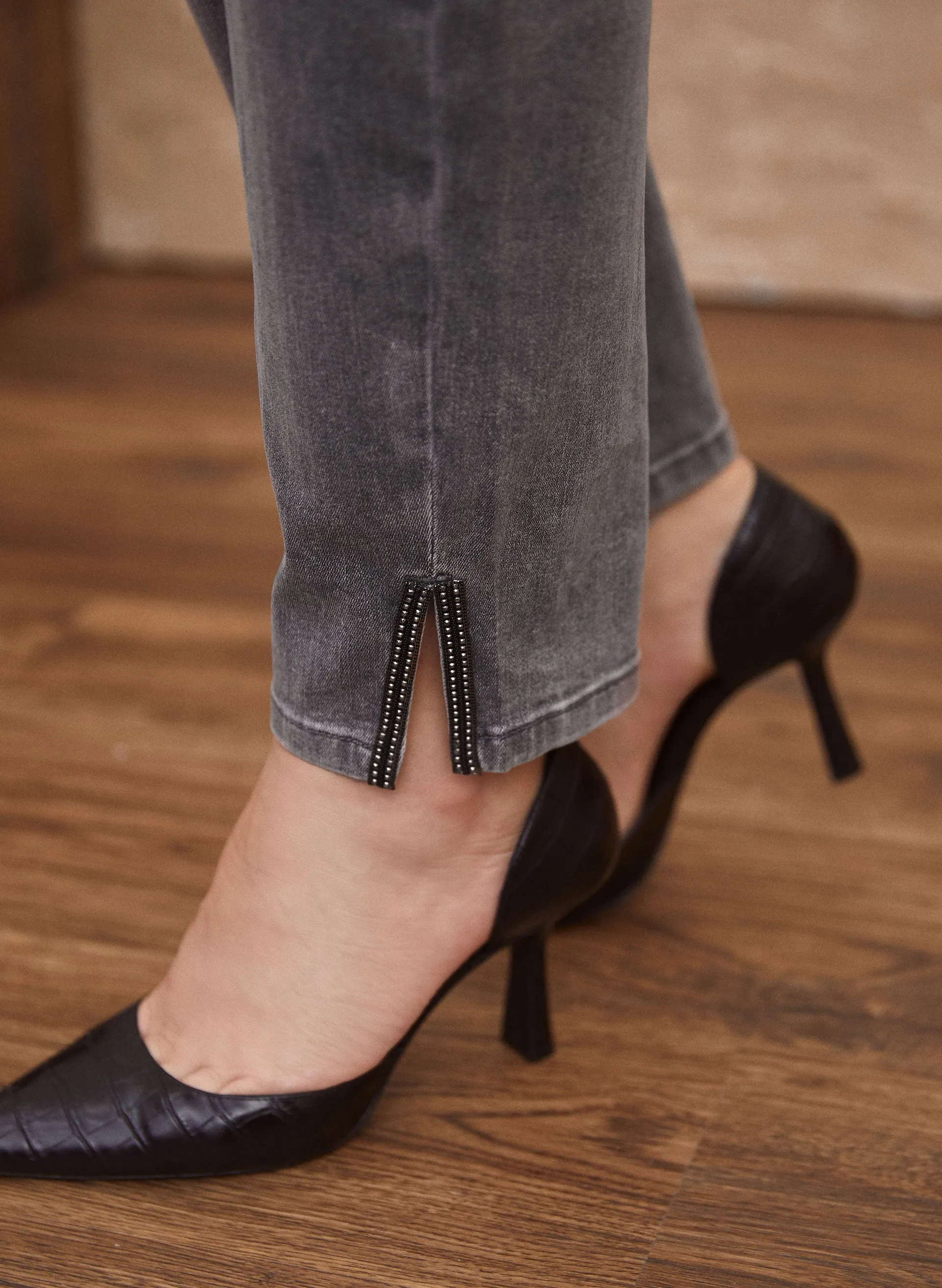 Rhinestone Detail Slim Leg Jeans sold by Laura product image thumbnail 2