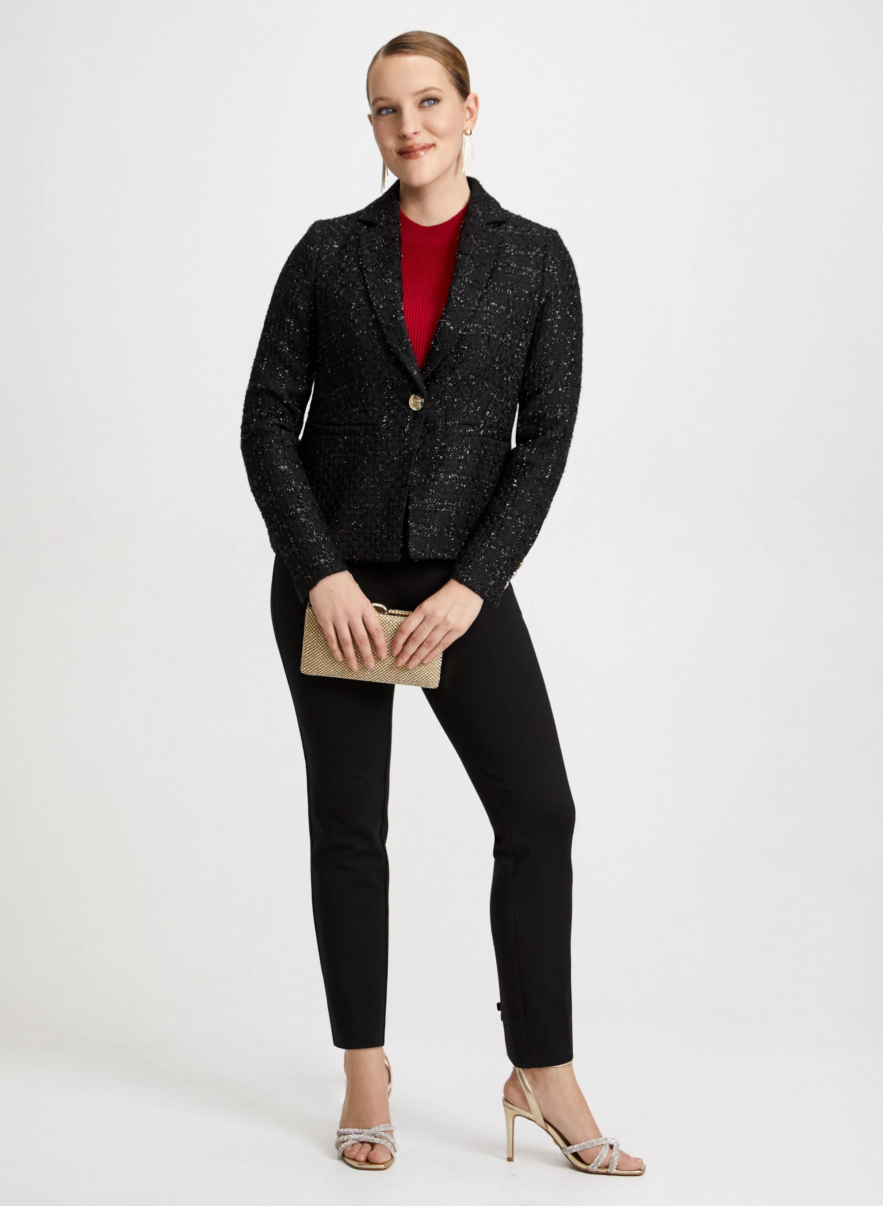 Metallic Tweed Jacket & Bow Detail Pants sold by Laura