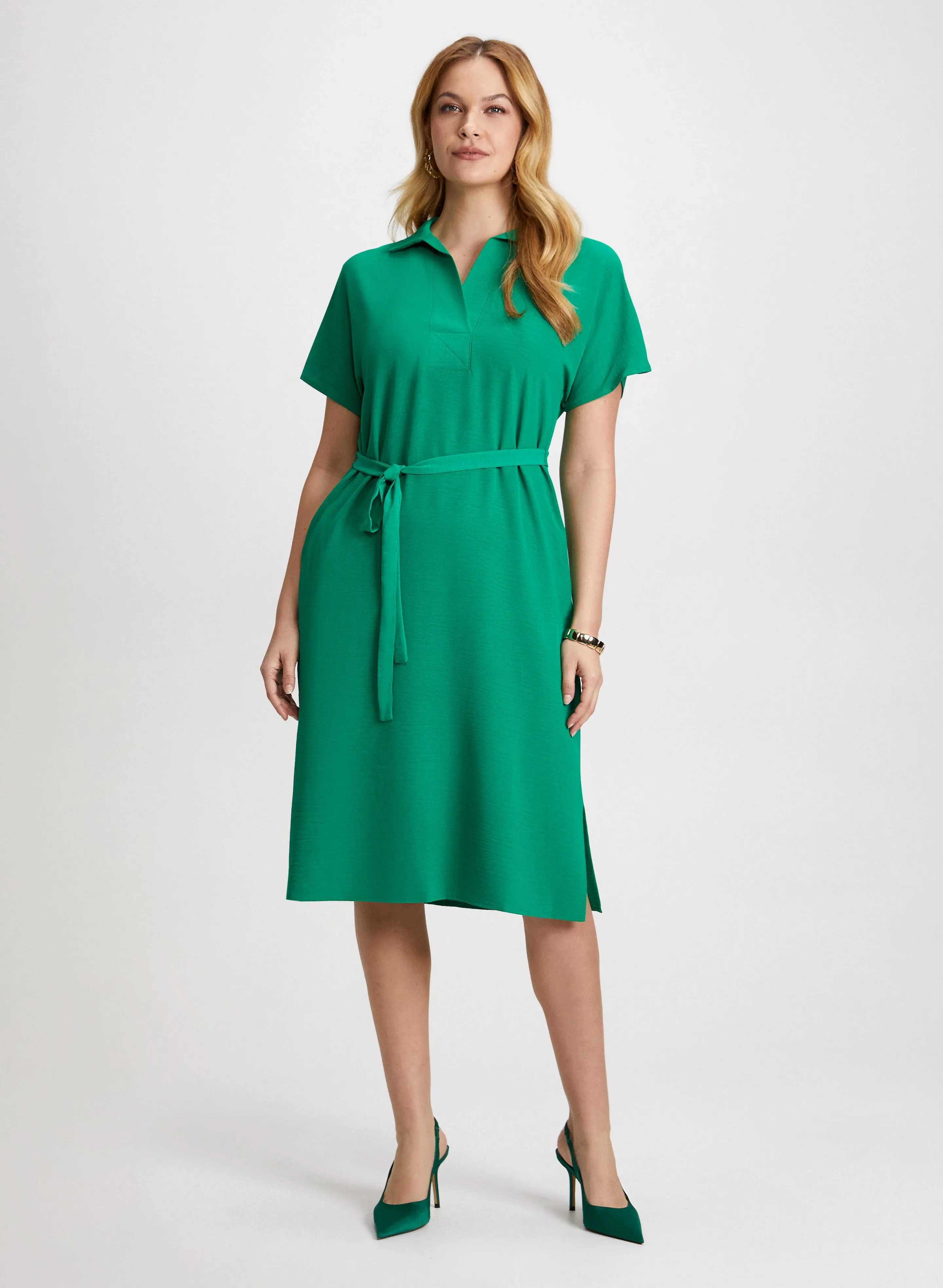 Belted Shirt Dress sold by Laura