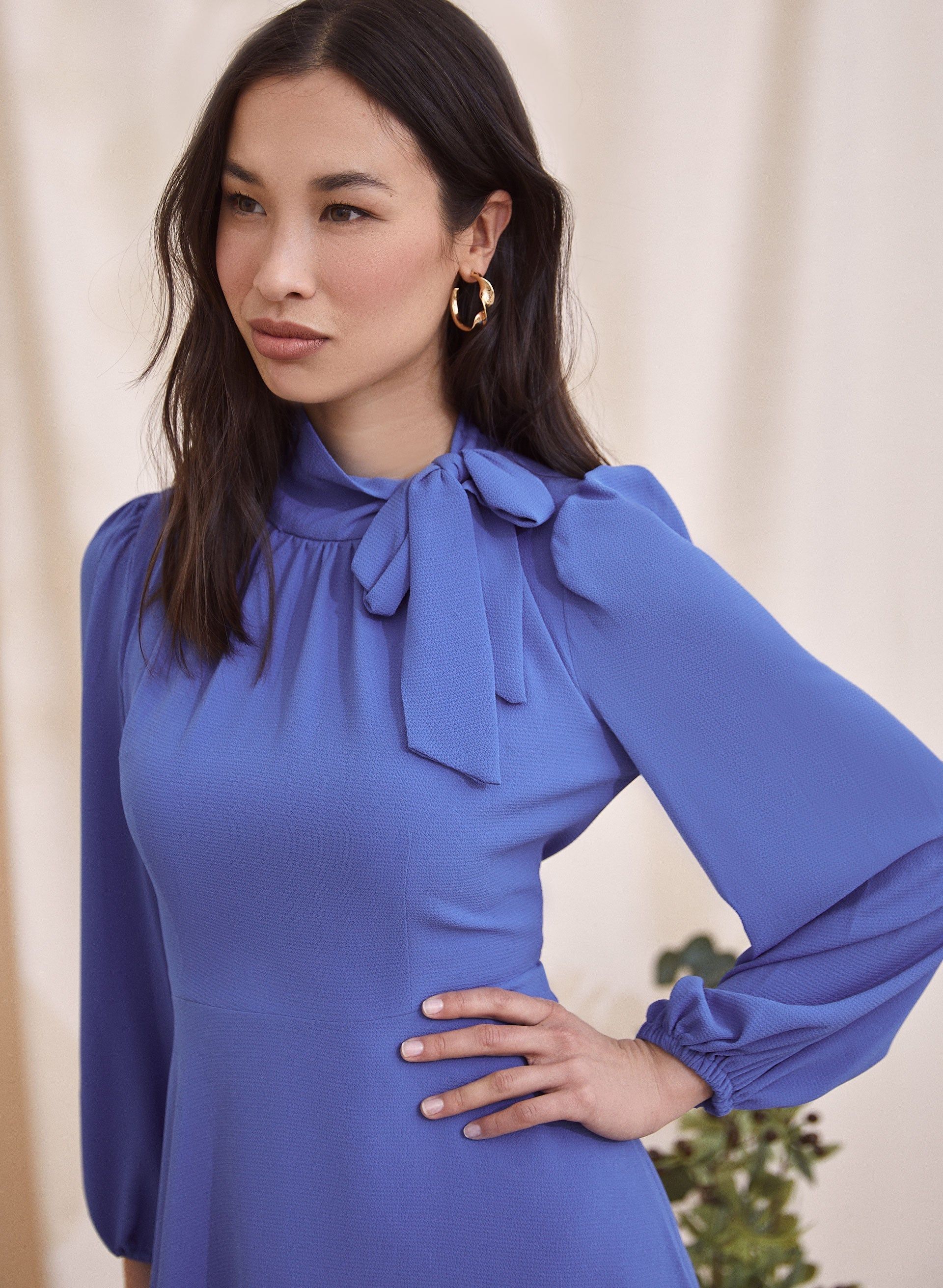 Puff Sleeve Chiffon Dress sold by Laura product image thumbnail 2