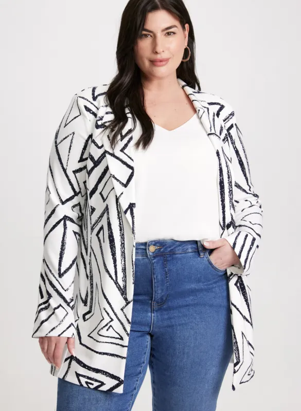 Joseph Ribkoff - Long Abstract Print Blazer sold by Laura