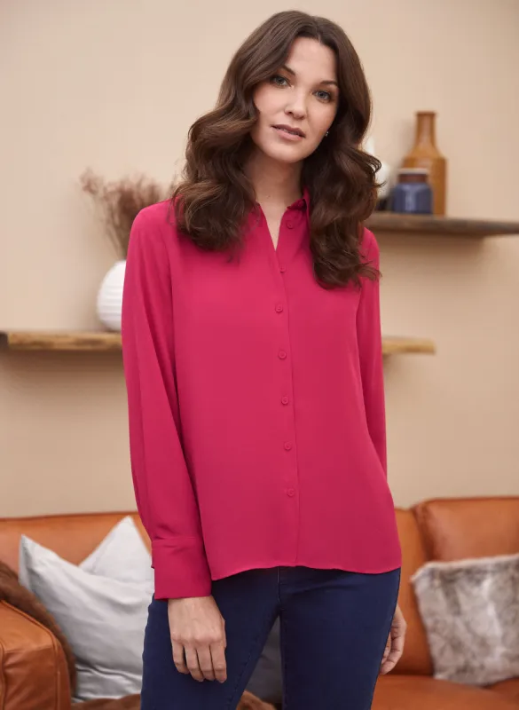 Long Sleeve Button-Down Blouse sold by Laura
