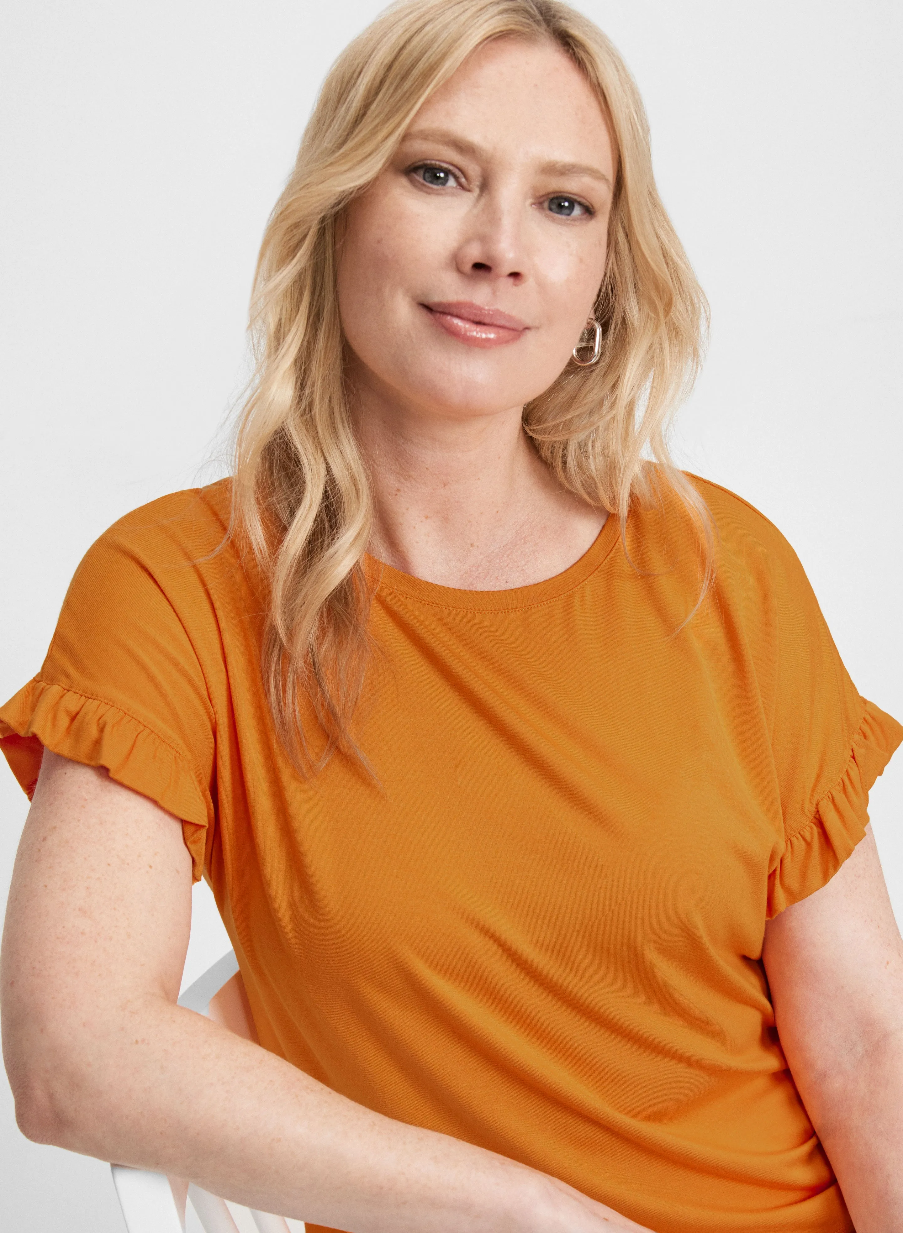 Ruffled Sleeve T-Shirt sold by Laura product image thumbnail 2