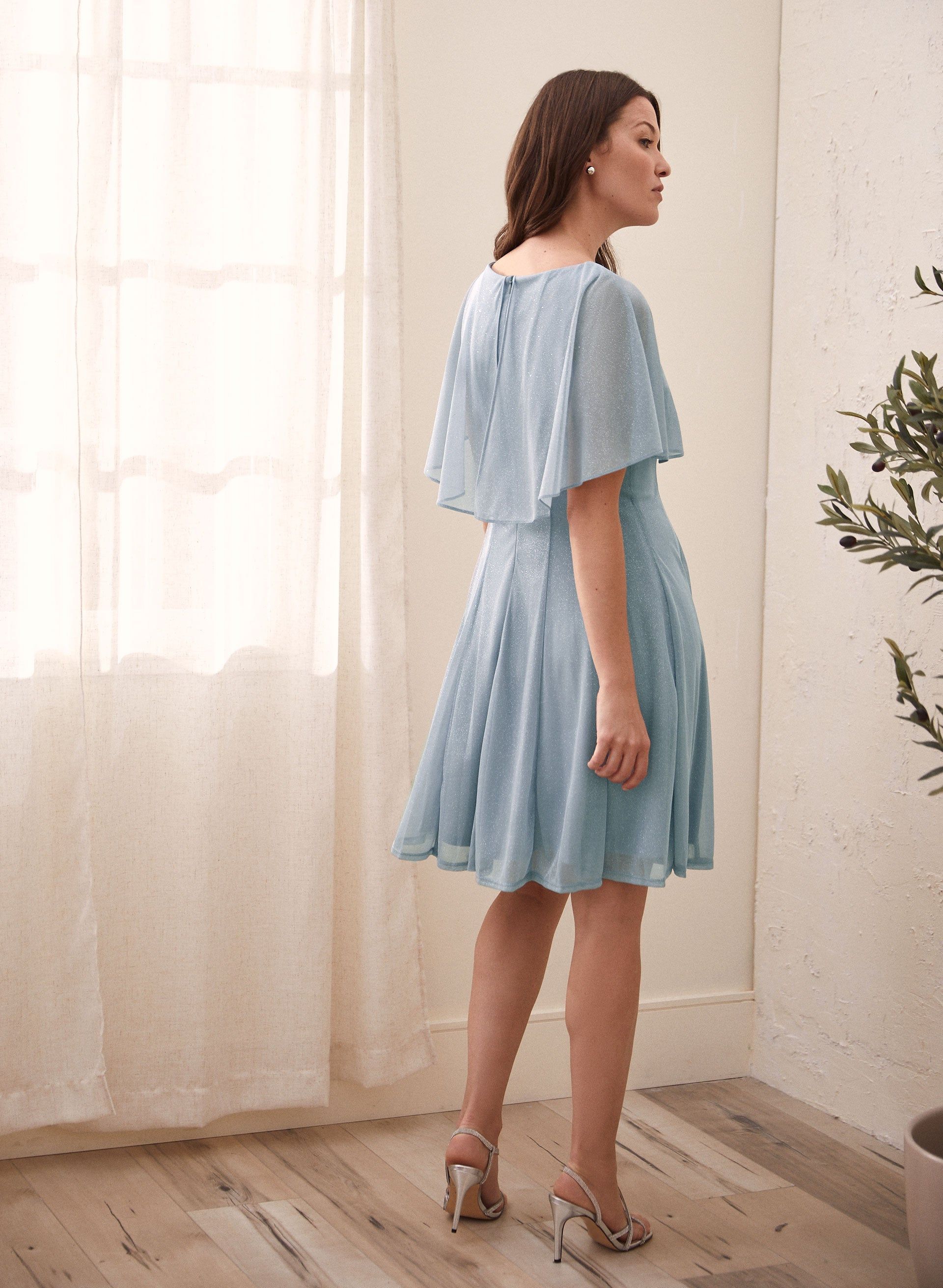 Glitter Mesh Capelet Dress sold by Laura product image thumbnail 3