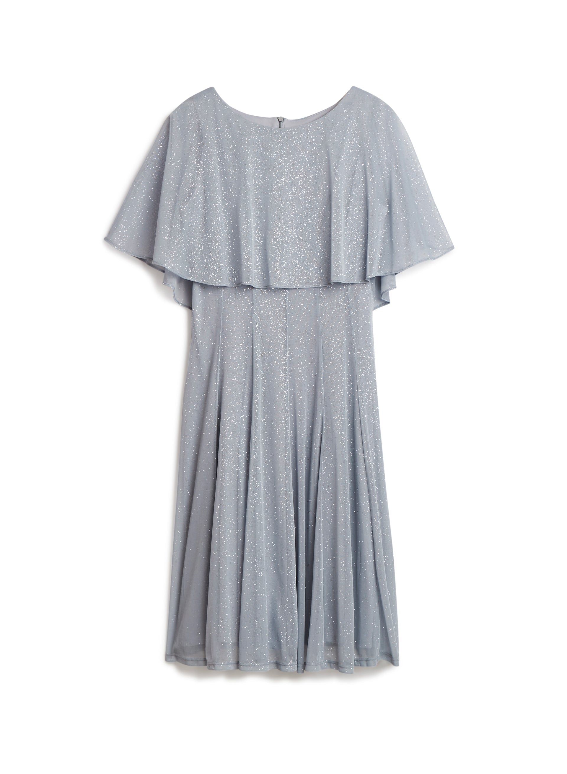 Glitter Mesh Capelet Dress sold by Laura product image thumbnail 4