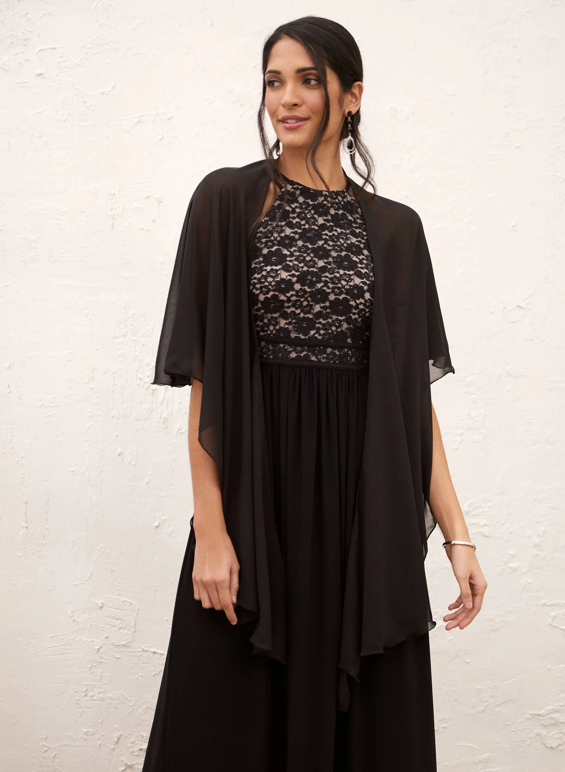 Sequin & Lace Halter Dress sold by Laura product image thumbnail 4