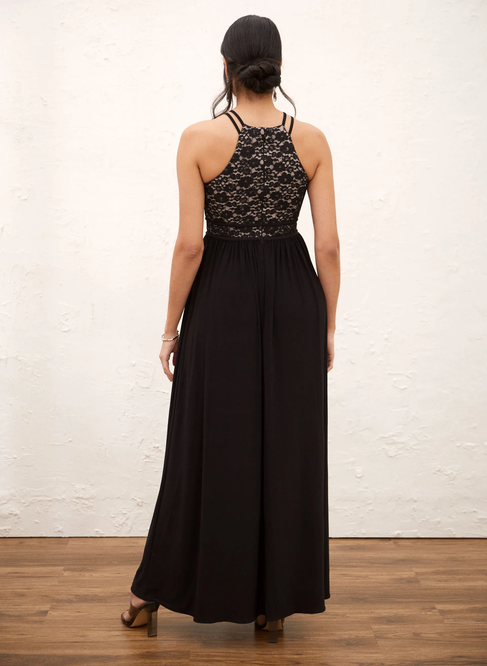 Sequin & Lace Halter Dress sold by Laura product image thumbnail 2