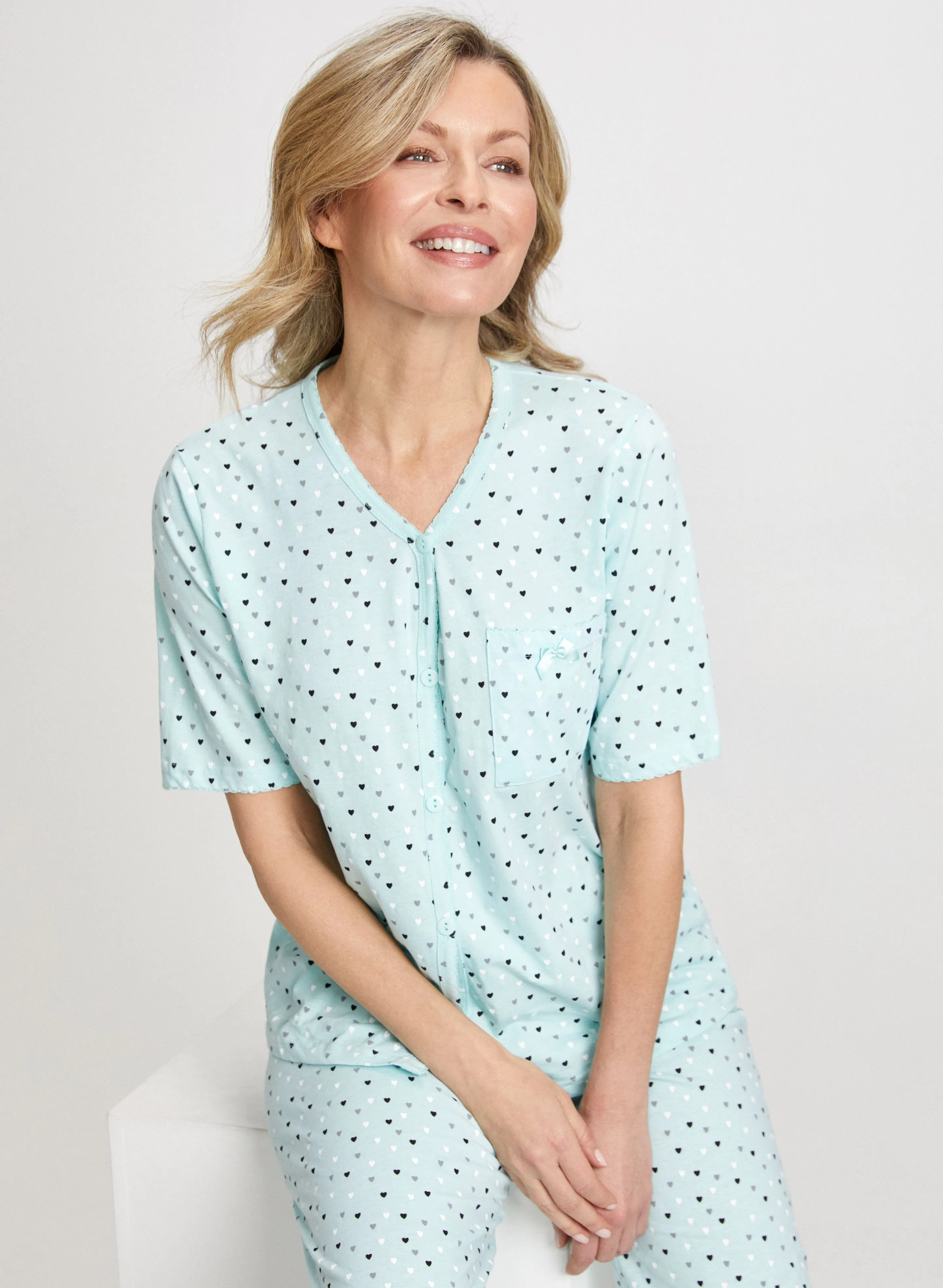 Heart Print Pyjama Set sold by Laura product image thumbnail 3