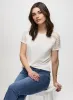 Crochet Insert Solid T-Shirt sold by Laura