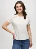 Crochet Insert Solid T-Shirt sold by Laura