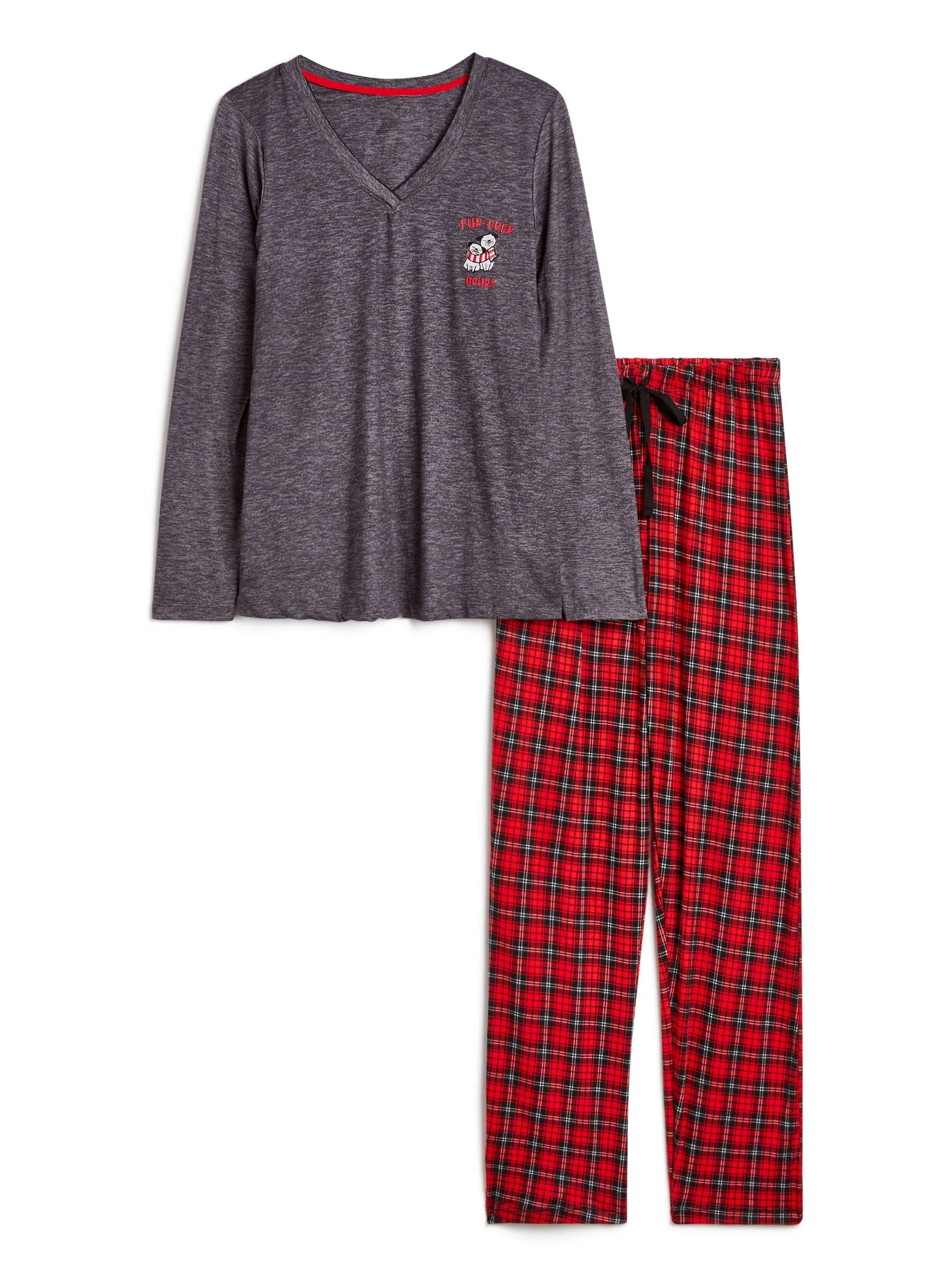 Plaid Bottom Pyjama Set sold by Laura product image thumbnail 3