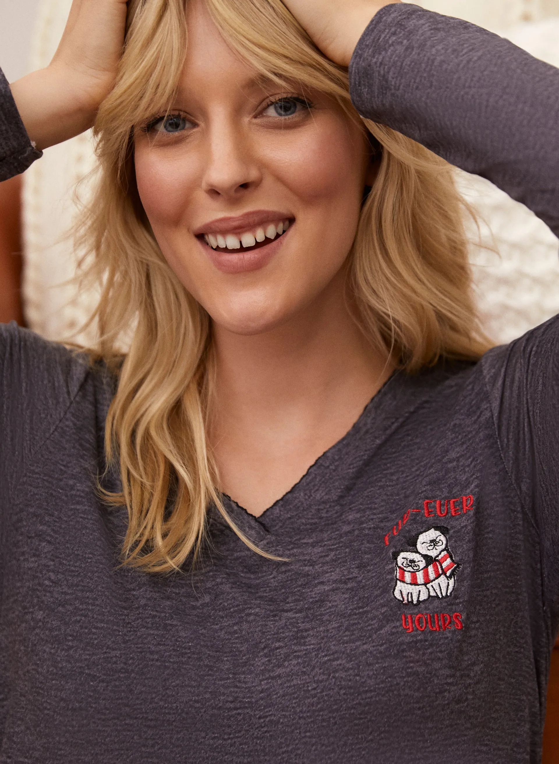 Plaid Bottom Pyjama Set sold by Laura product image thumbnail 2