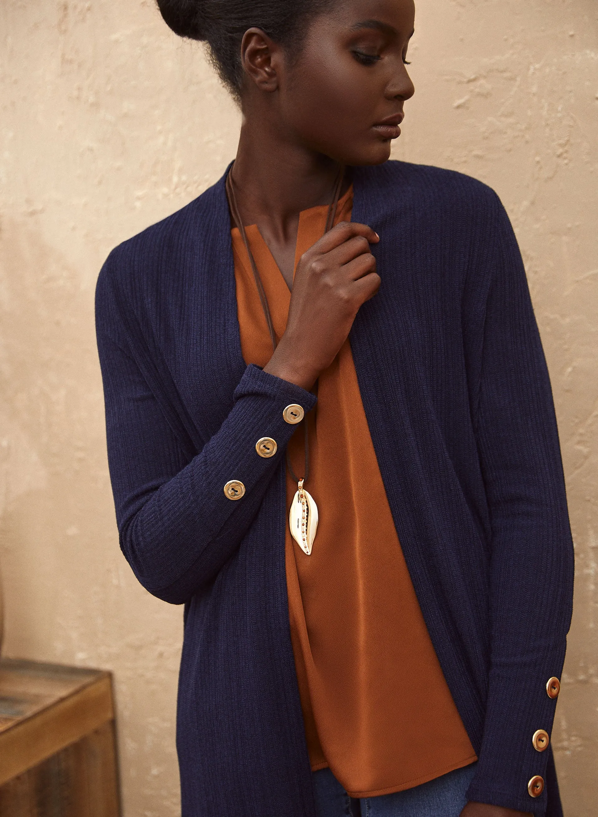 Open Front Jacquard Knit Top sold by Laura product image thumbnail 2