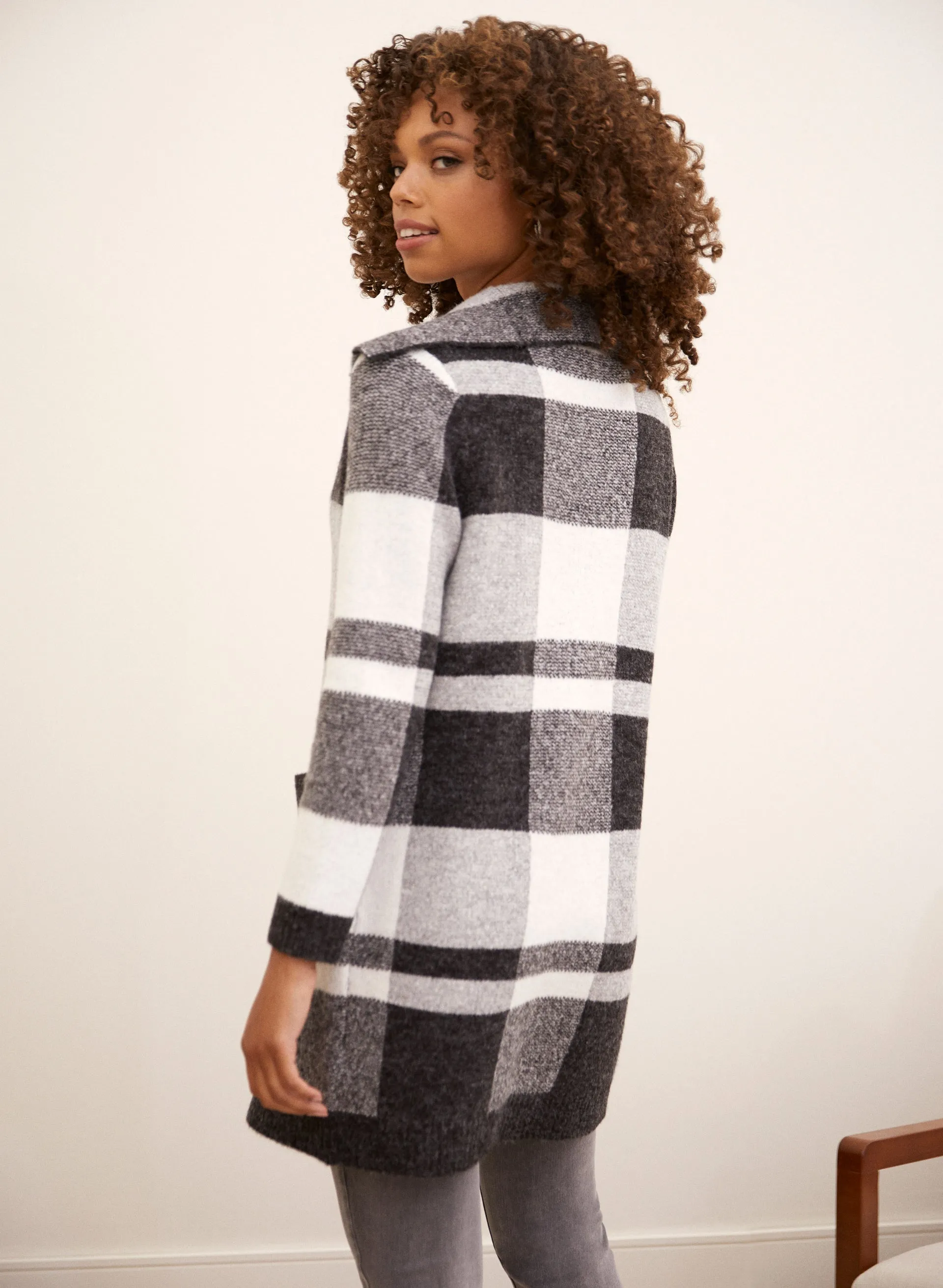 Plaid Long Sleeve Cardigan sold by Laura product image thumbnail 4