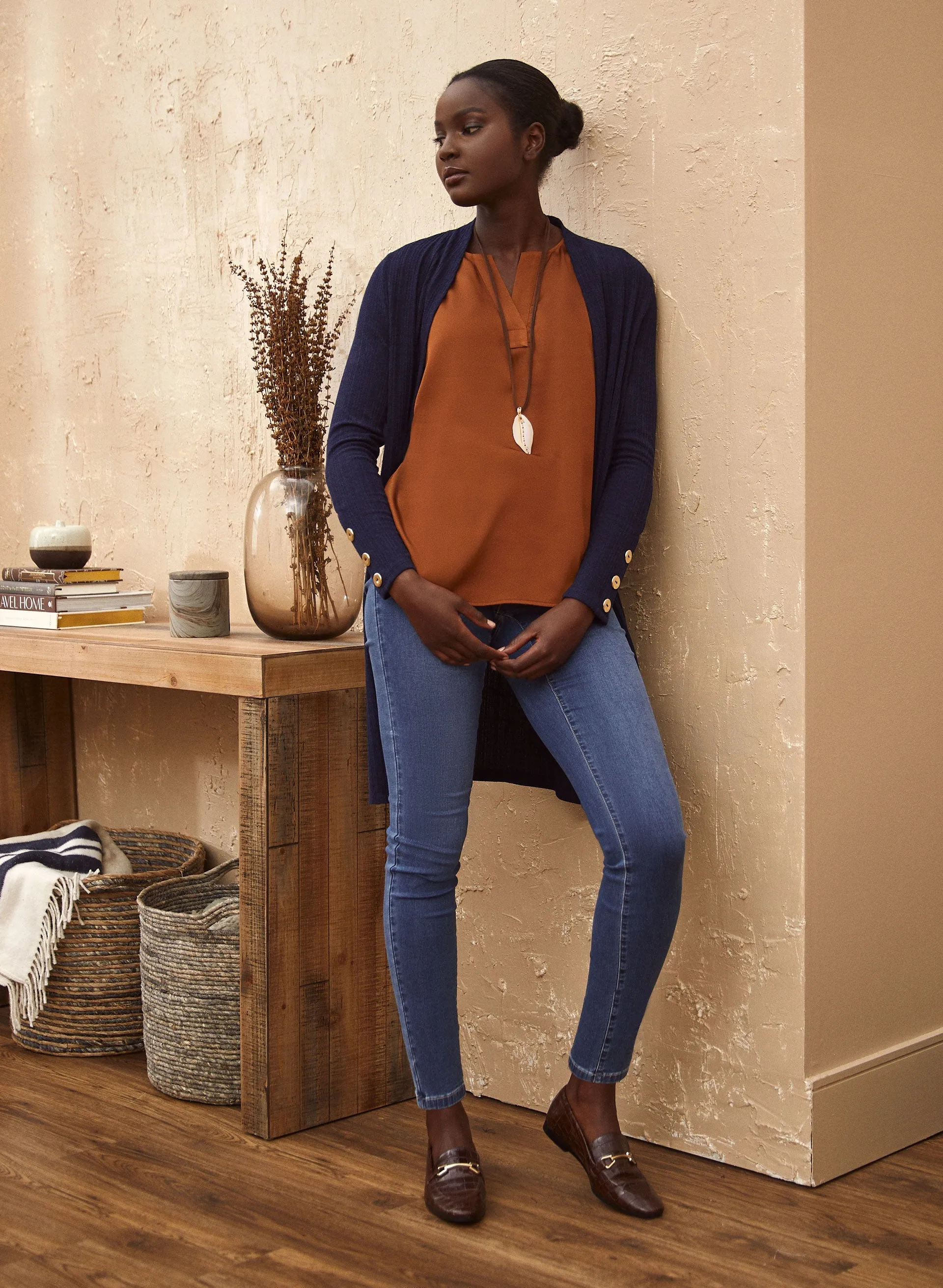 Open Front Jacquard Knit Top sold by Laura product image thumbnail 4