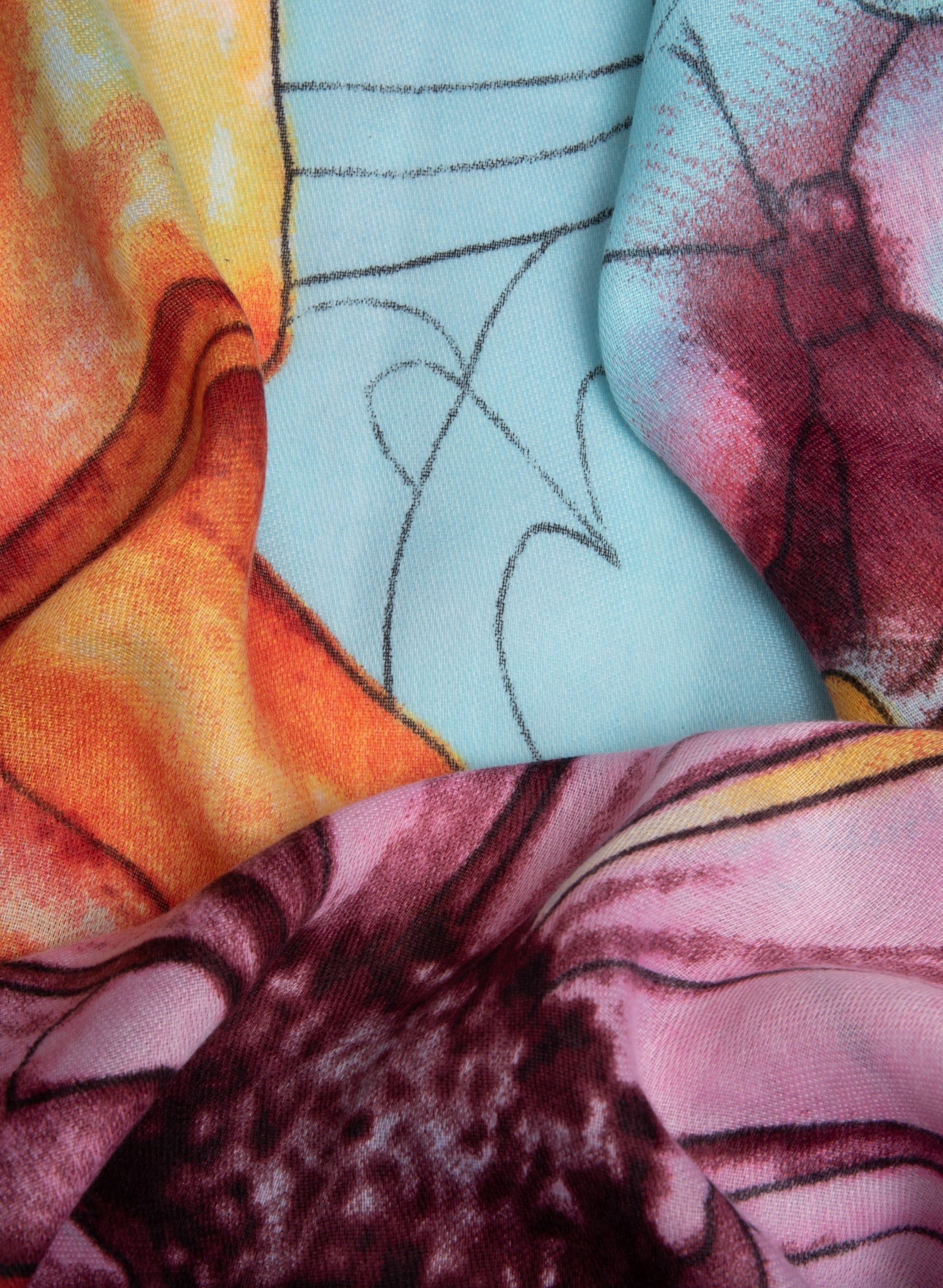 Multicolour Floral Motif Scarf sold by Laura product image thumbnail 2