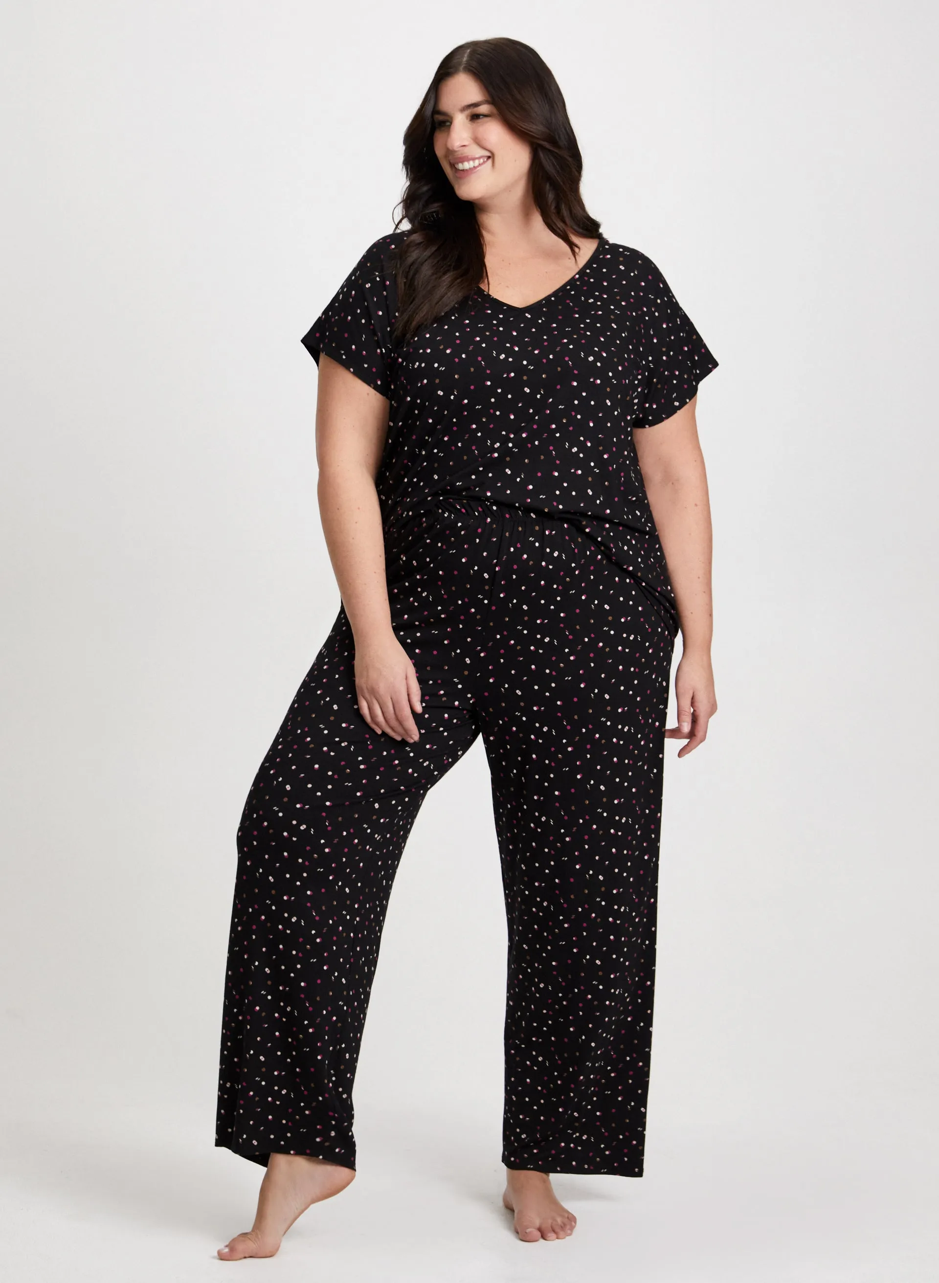 Dot Motif Pyjama Set sold by Laura