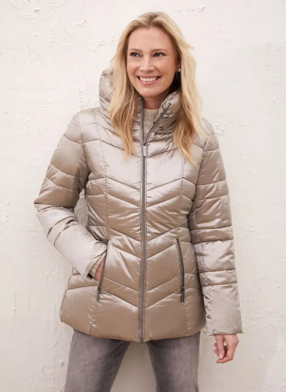 Chevron Quilted Coat sold by Laura