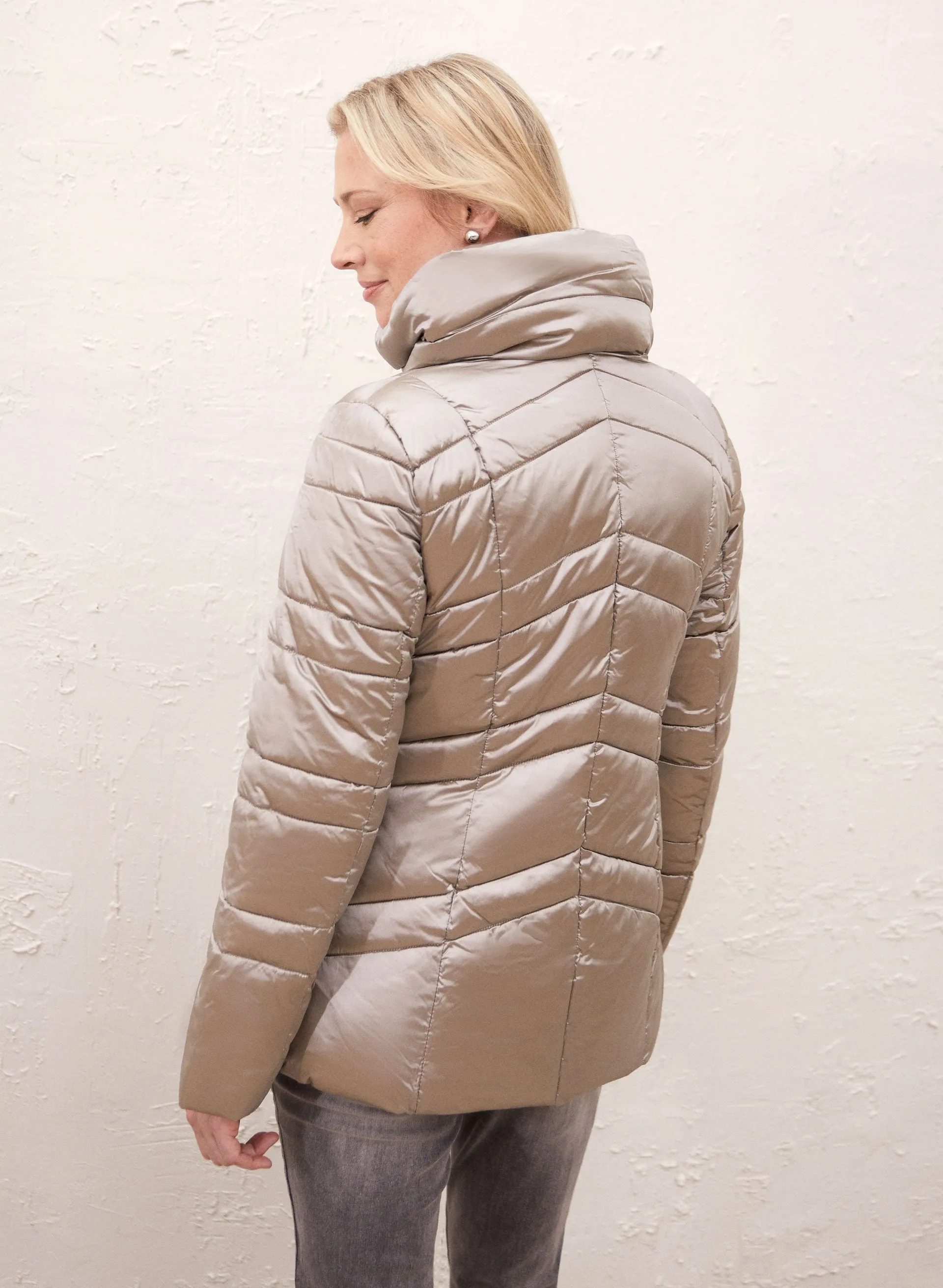 Chevron Quilted Coat sold by Laura product image thumbnail 2