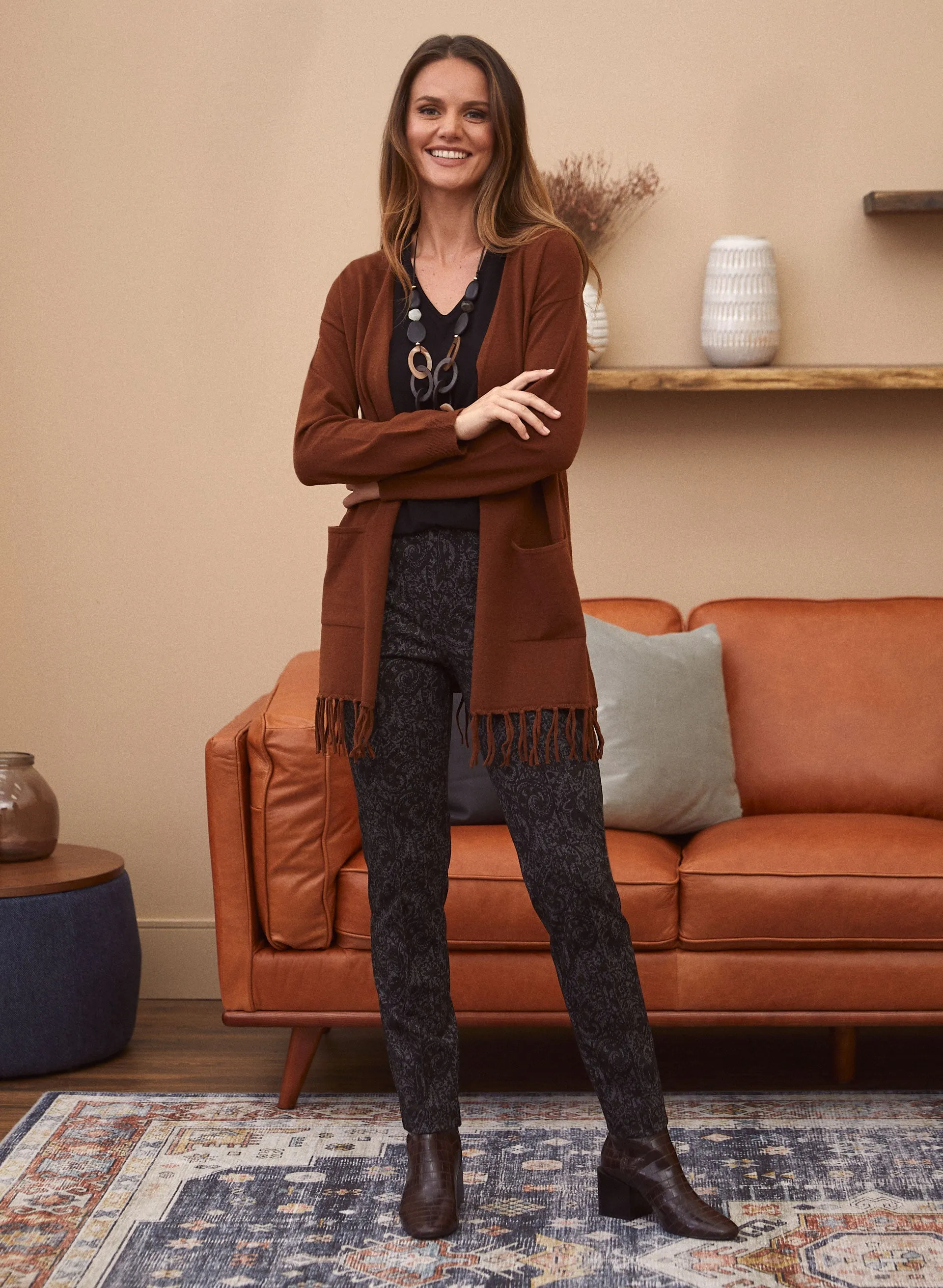 Pull-On Paisley Print Pants sold by Laura product image thumbnail 3