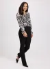 Paisley Print Blouse & Straight-Leg Jeans sold by Laura