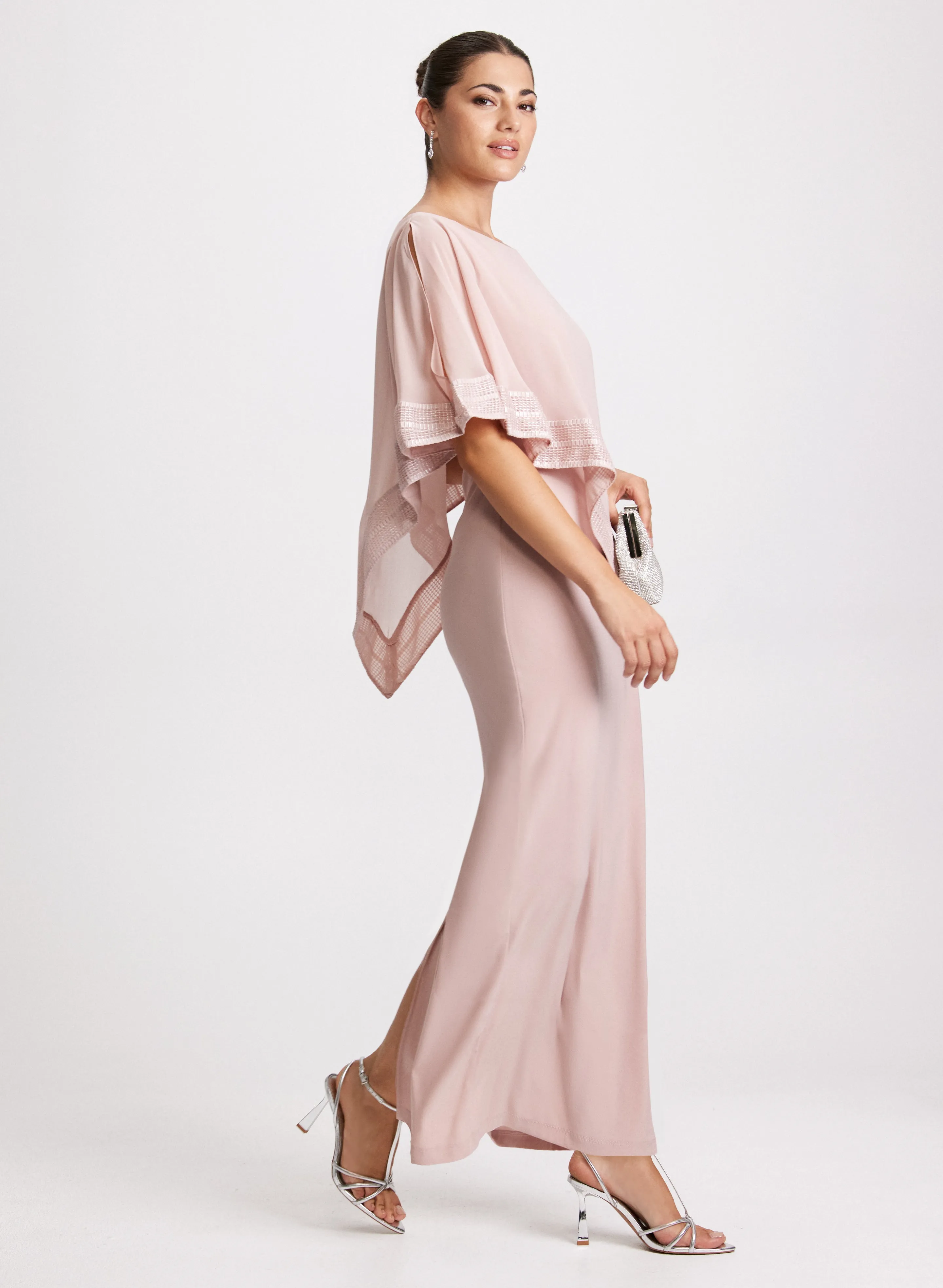 Asymmetric Poncho Overlay Dress sold by Laura product image thumbnail 3