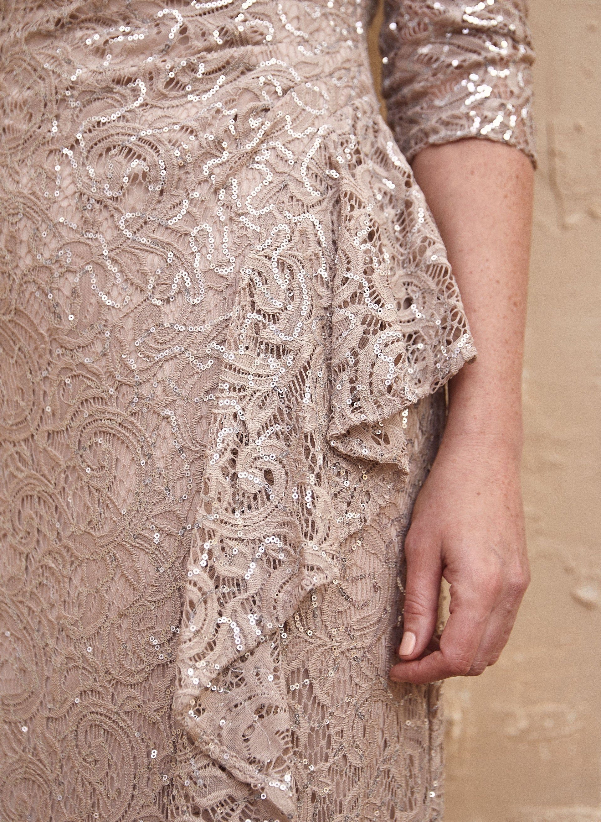 Sequin Lace Flounce Dress sold by Laura product image thumbnail 3