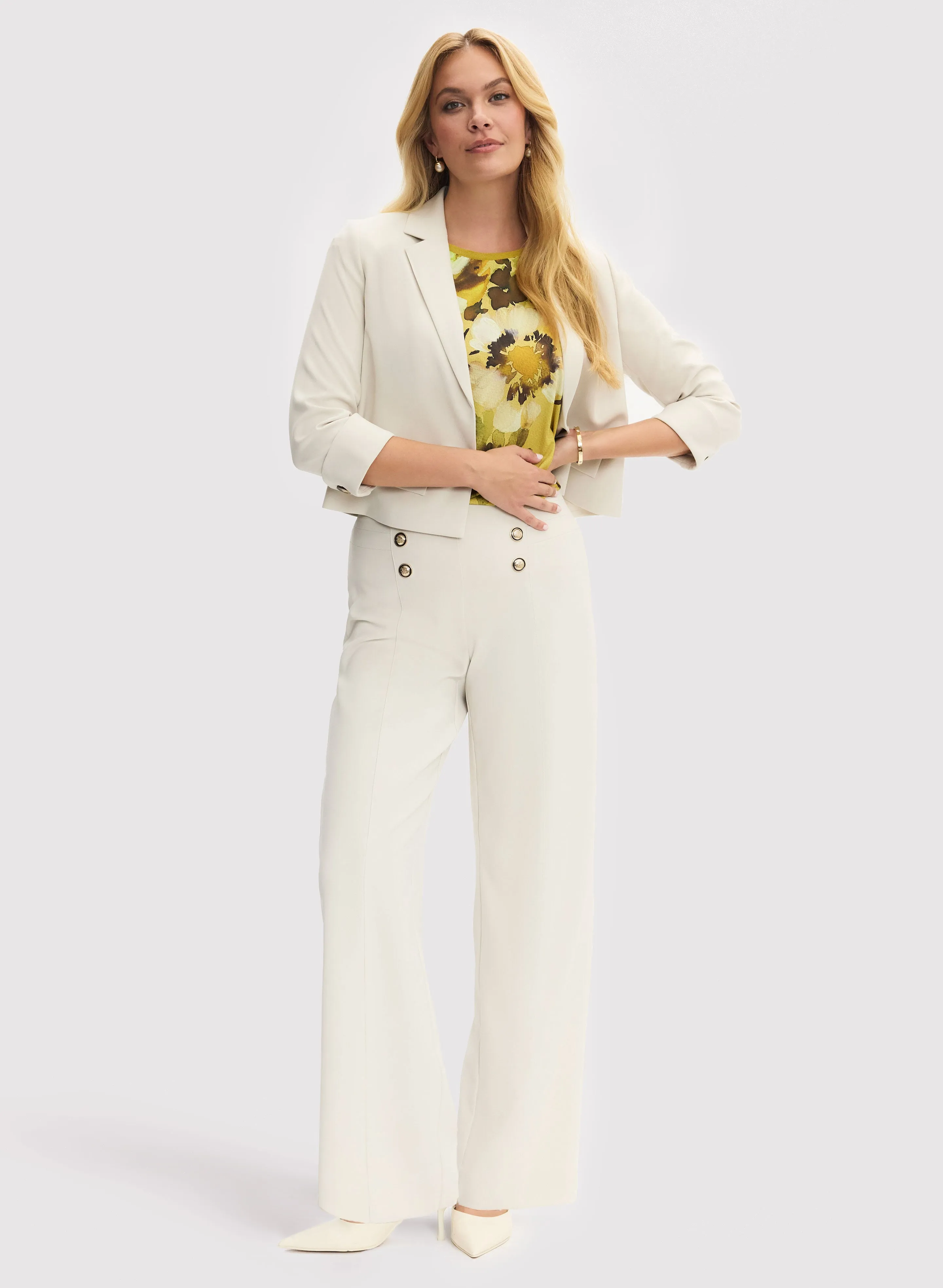 Twill Jacket & Wide Leg Pants sold by Laura