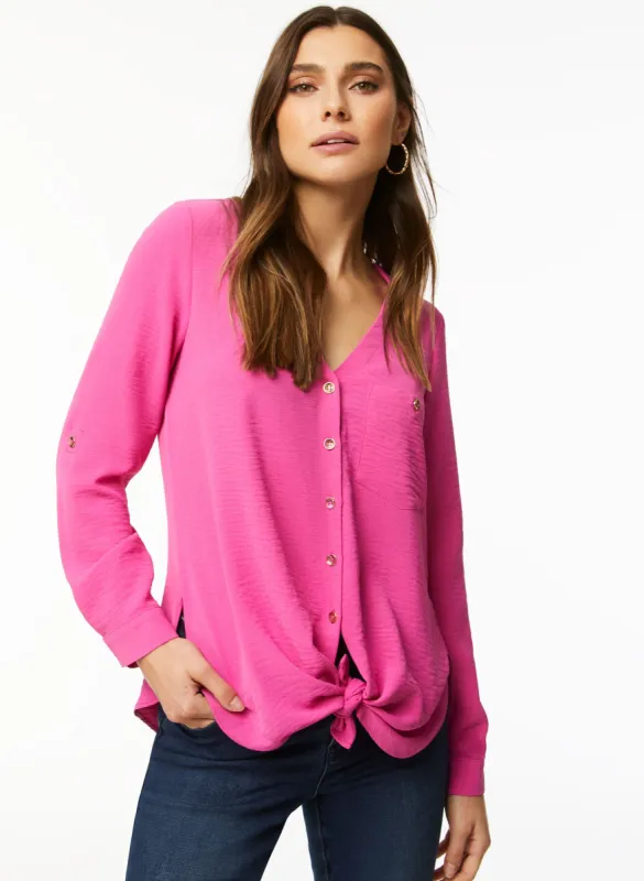 Roll-Up Sleeve Blouse sold by Laura